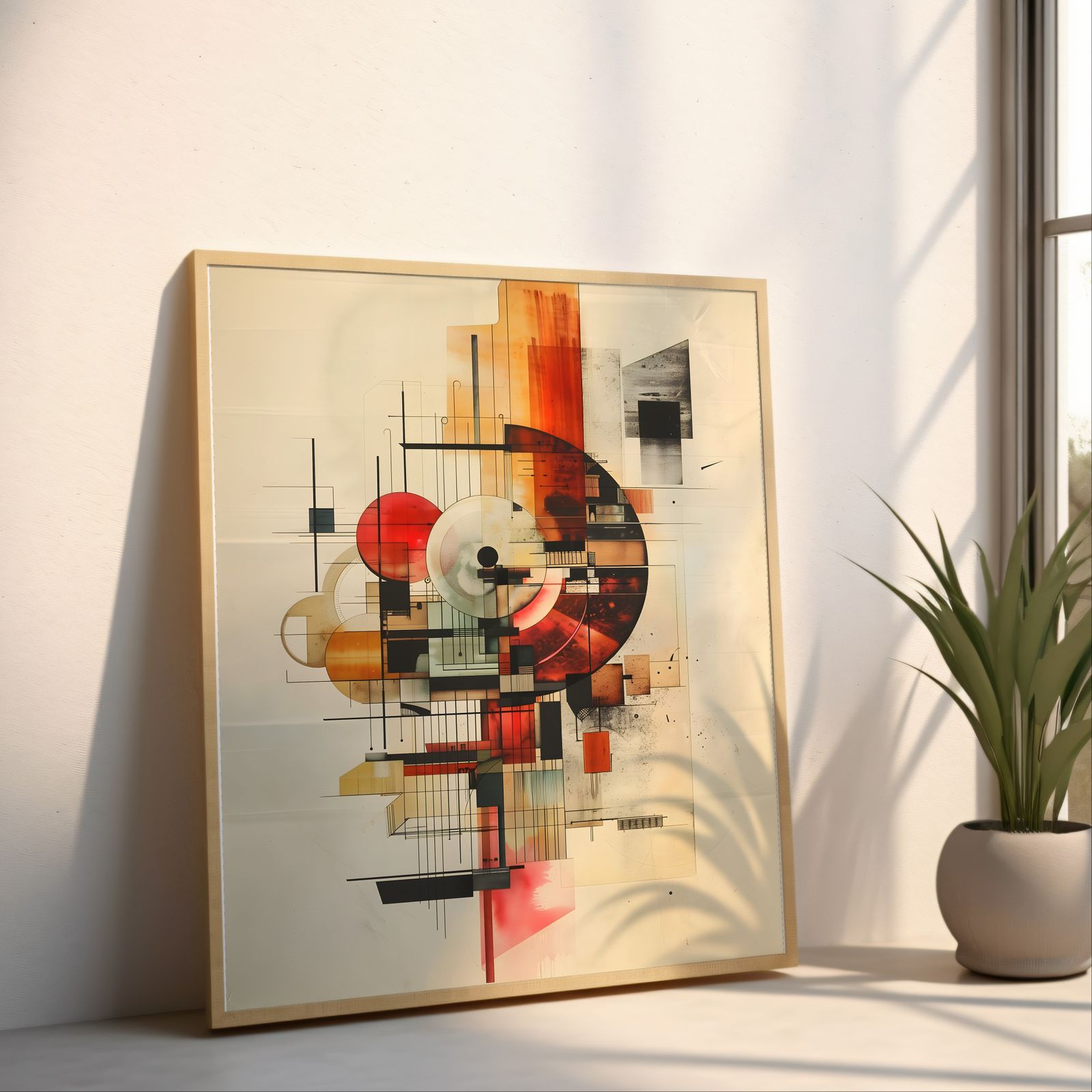 Machine Draft shown in a room — angled mockup
