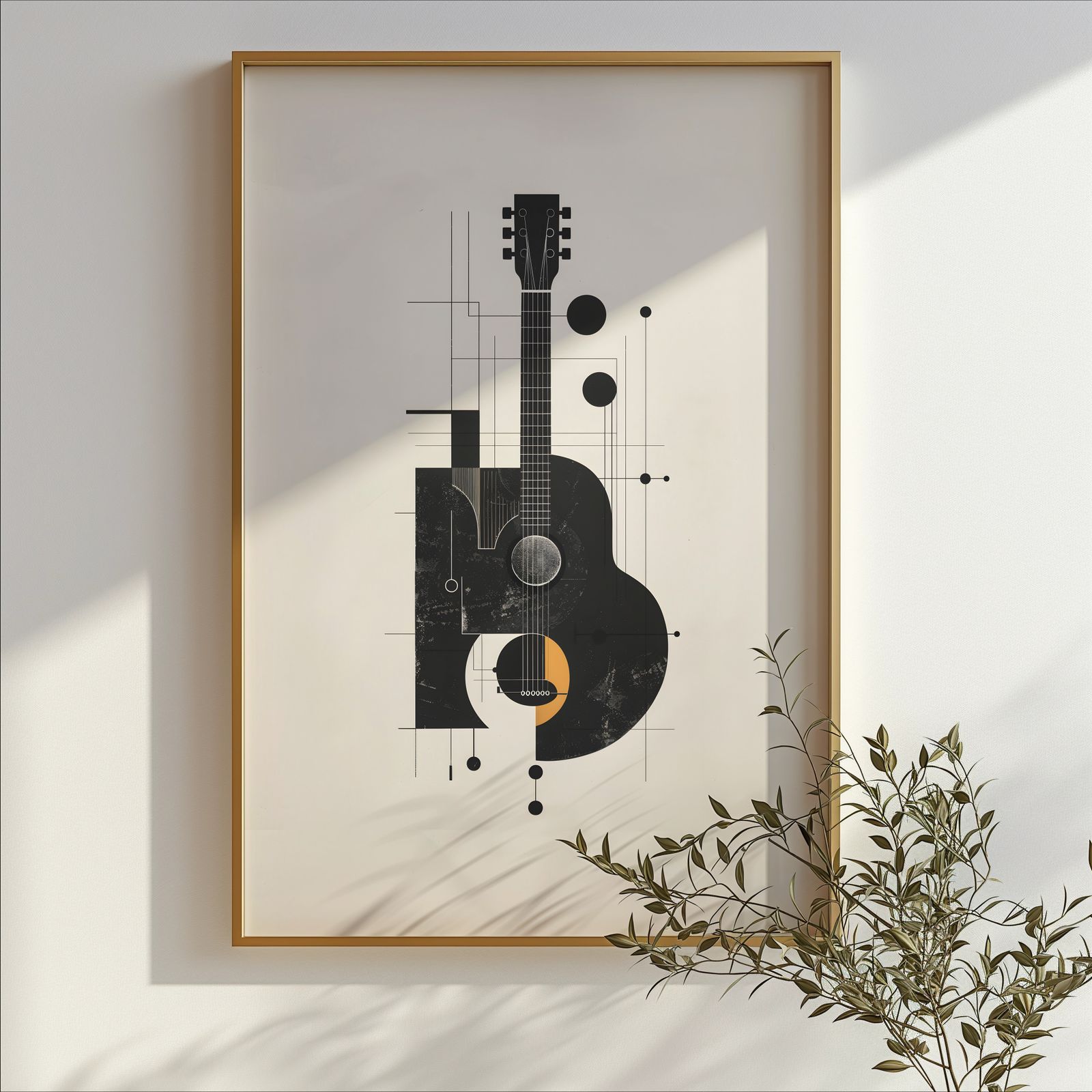 Ensemble: Guitar shown in a room — branch mockup