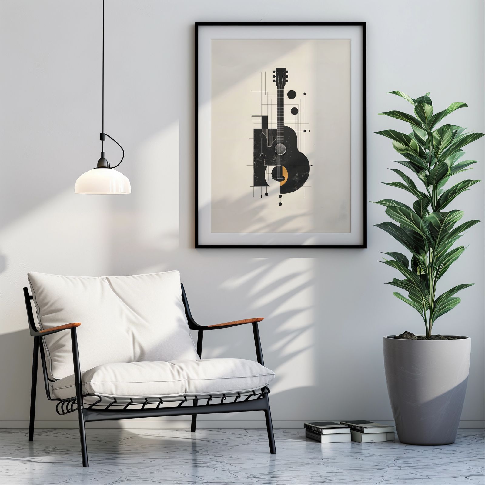 Ensemble: Guitar shown in a room — room mockup