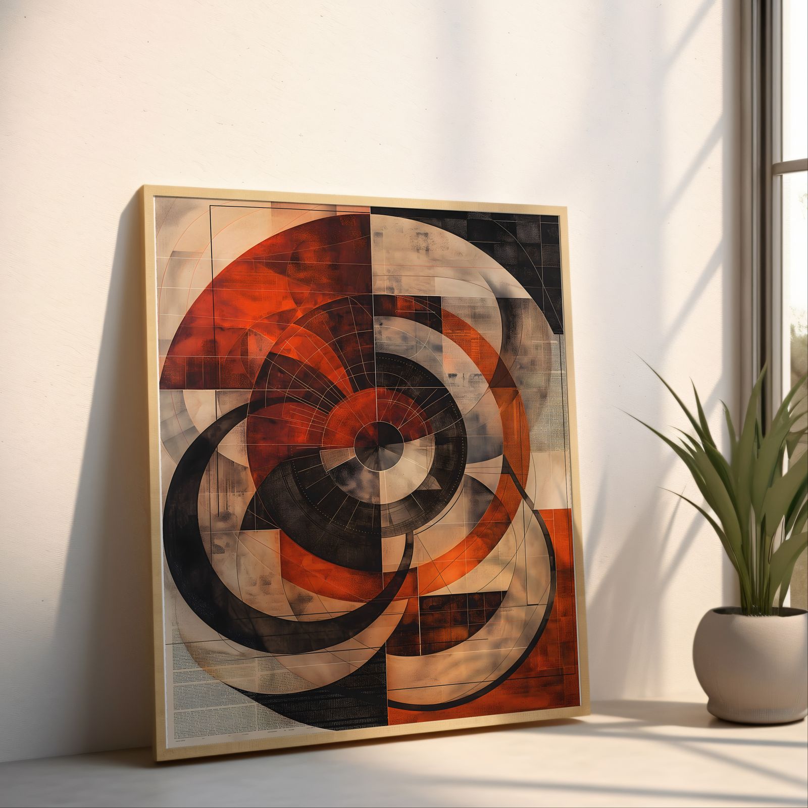 Rotogravure shown in a room — angled mockup