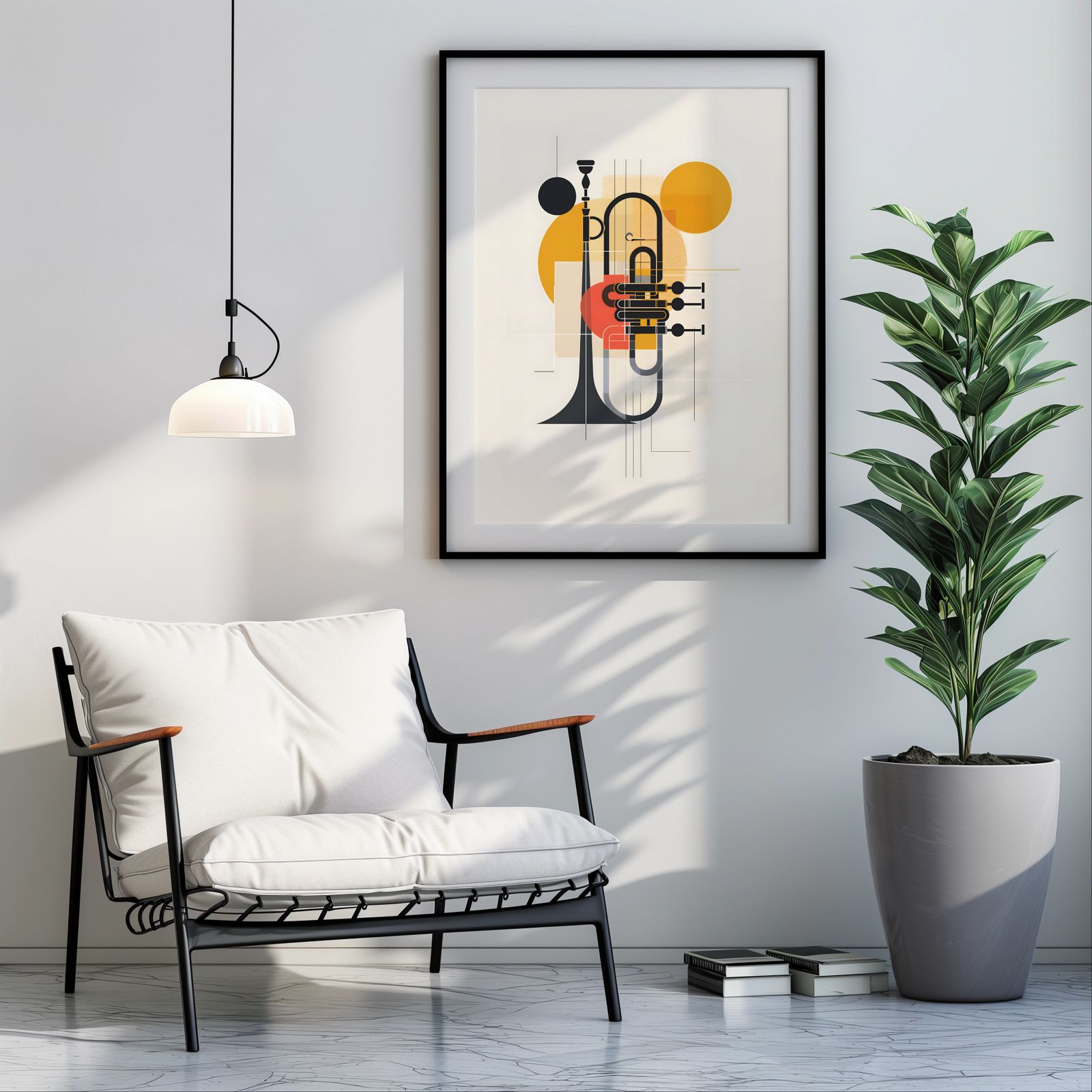 Ensemble: Trumpet shown in a room — room mockup