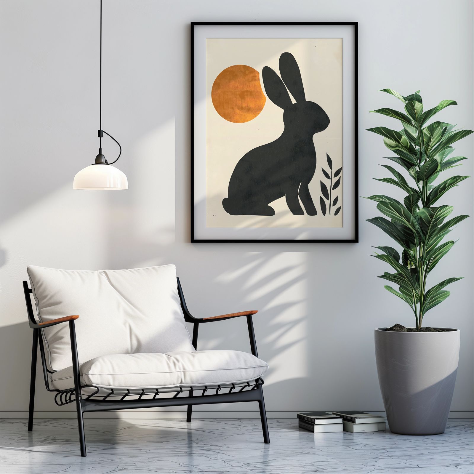 Bauhaus Bunny shown in a room — room mockup
