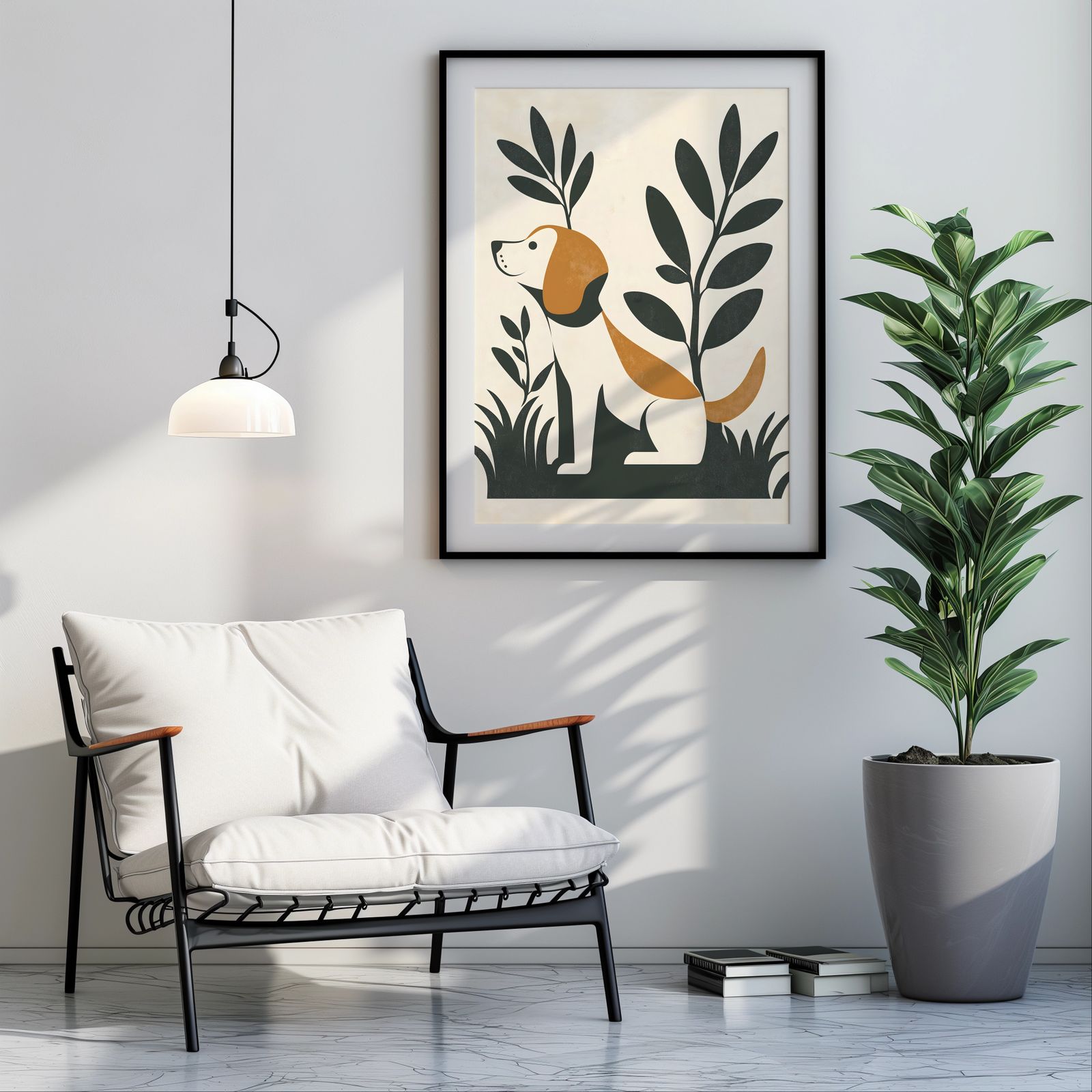 Bauhaus Dog shown in a room — room mockup