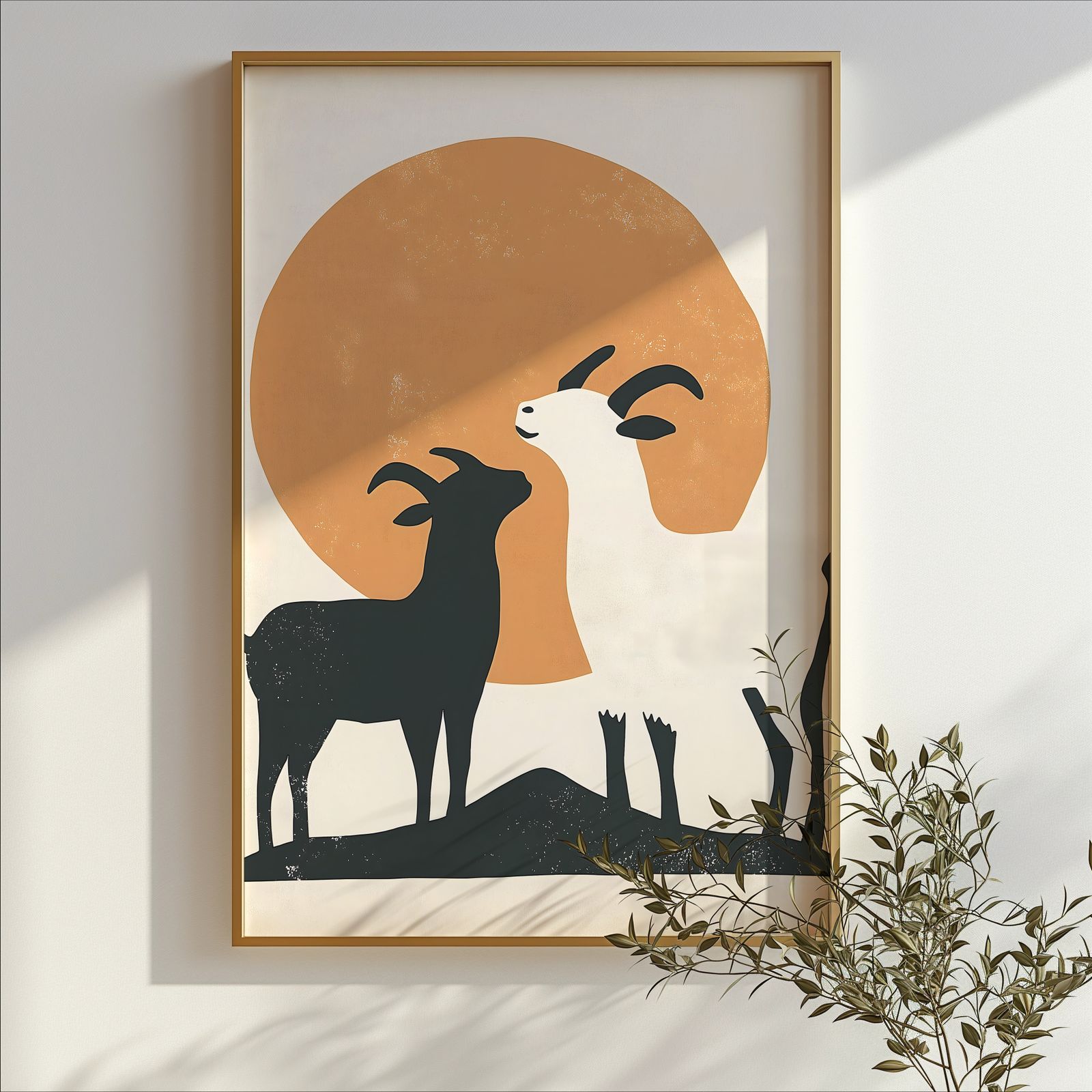 Bauhaus Goats shown in a room — branch mockup