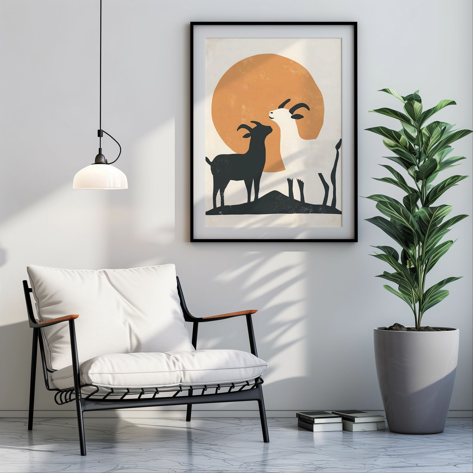 Bauhaus Goats shown in a room — room mockup