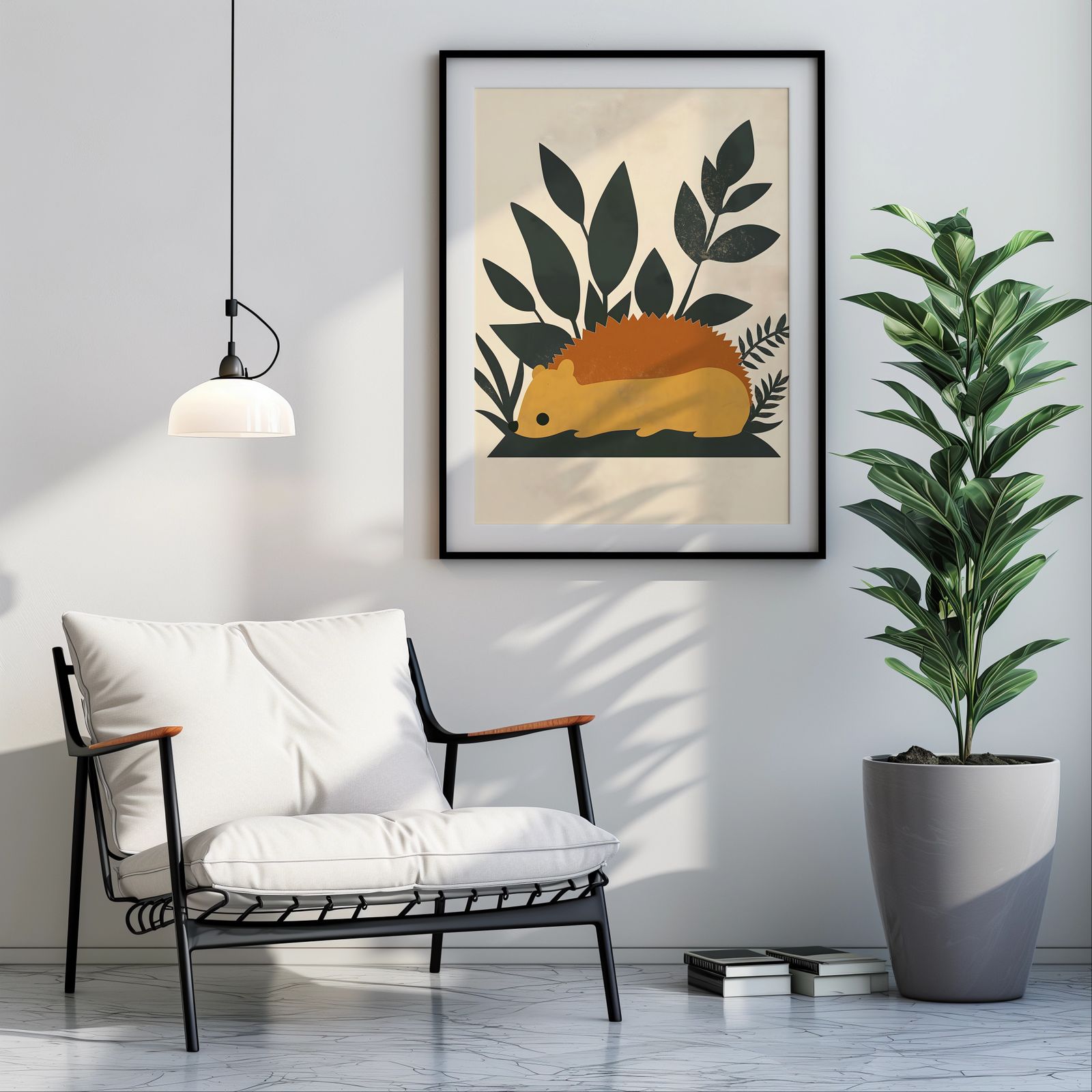 Bauhaus Hedgehog shown in a room — room mockup