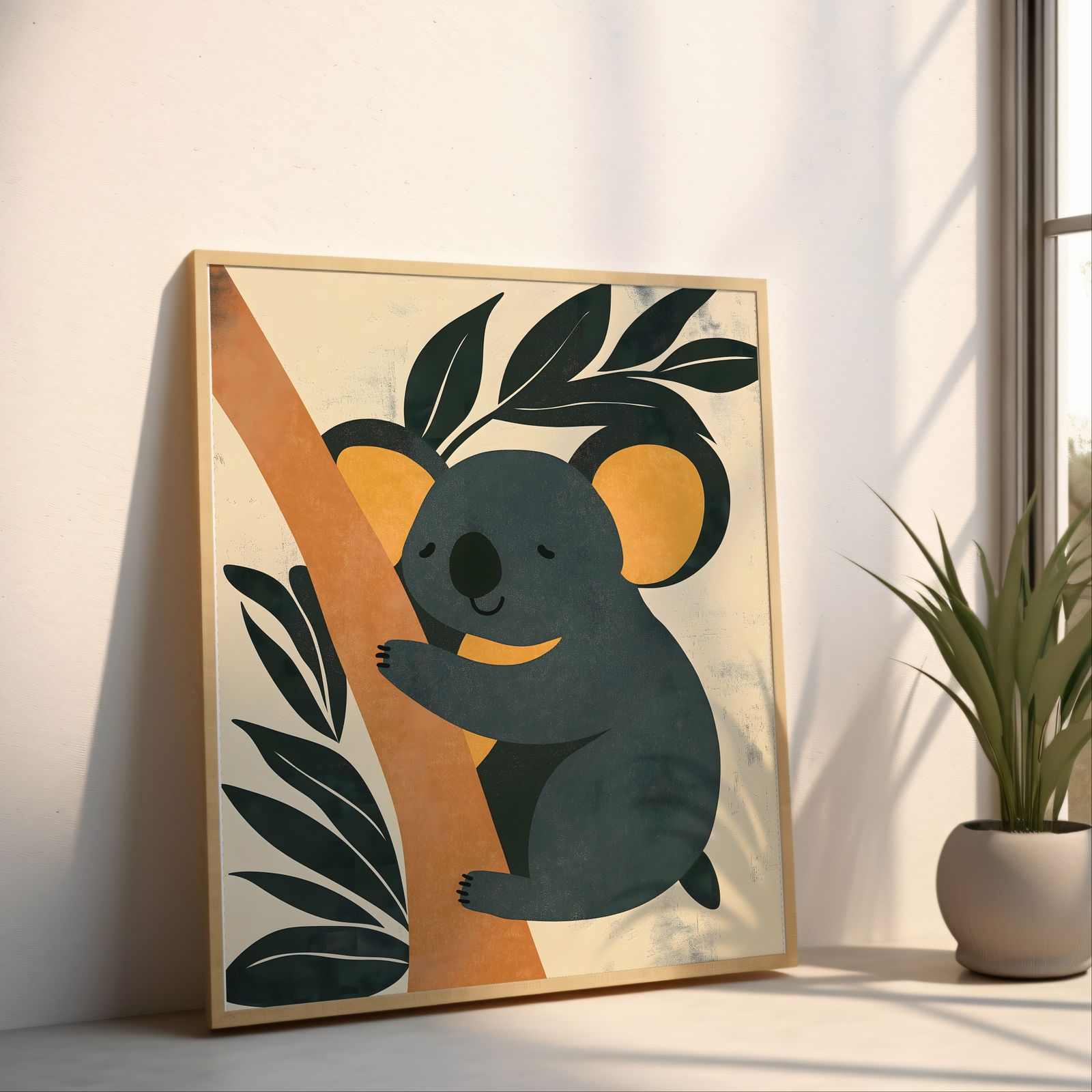 Bauhaus Koala shown in a room — angled mockup