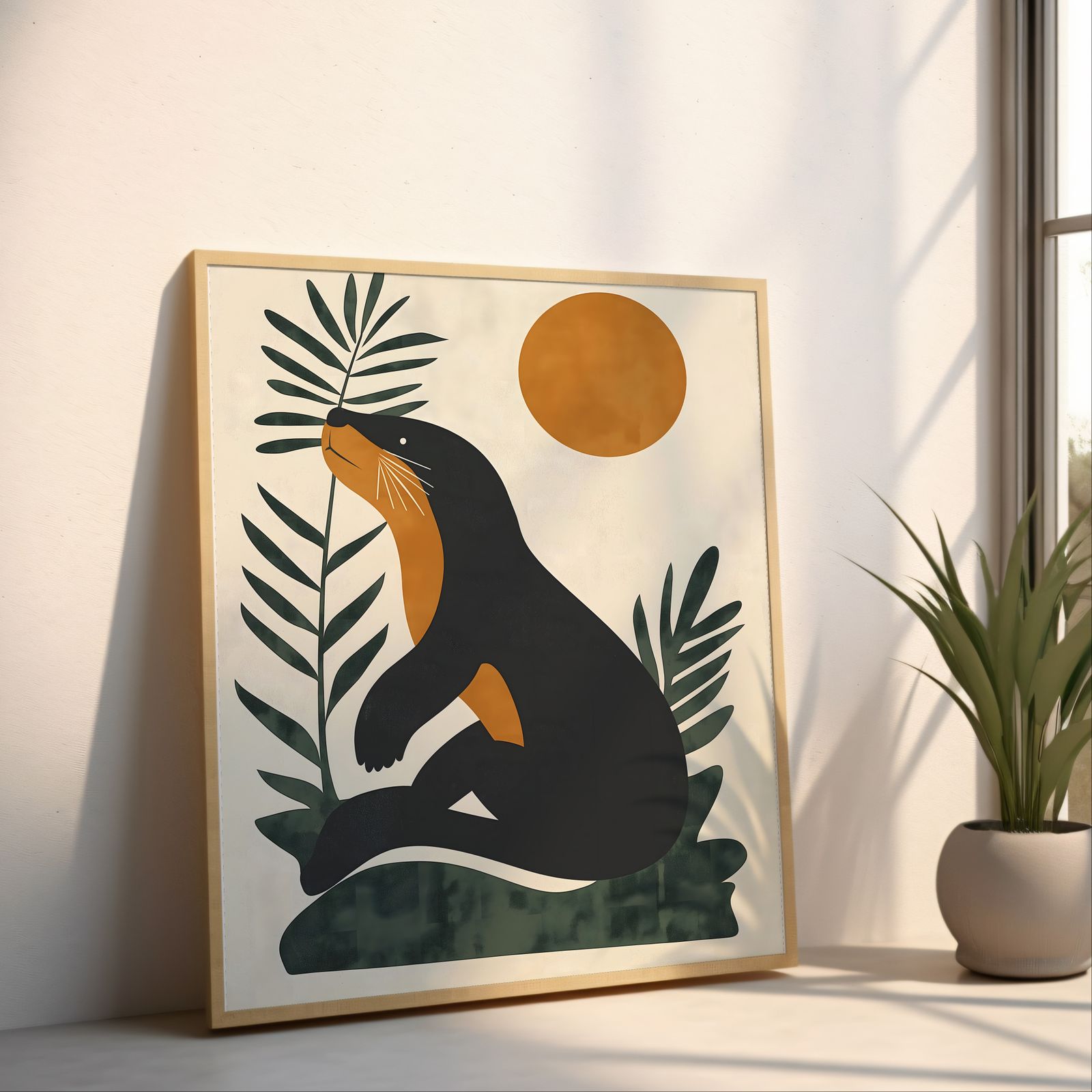 Bauhaus Otter shown in a room — angled mockup