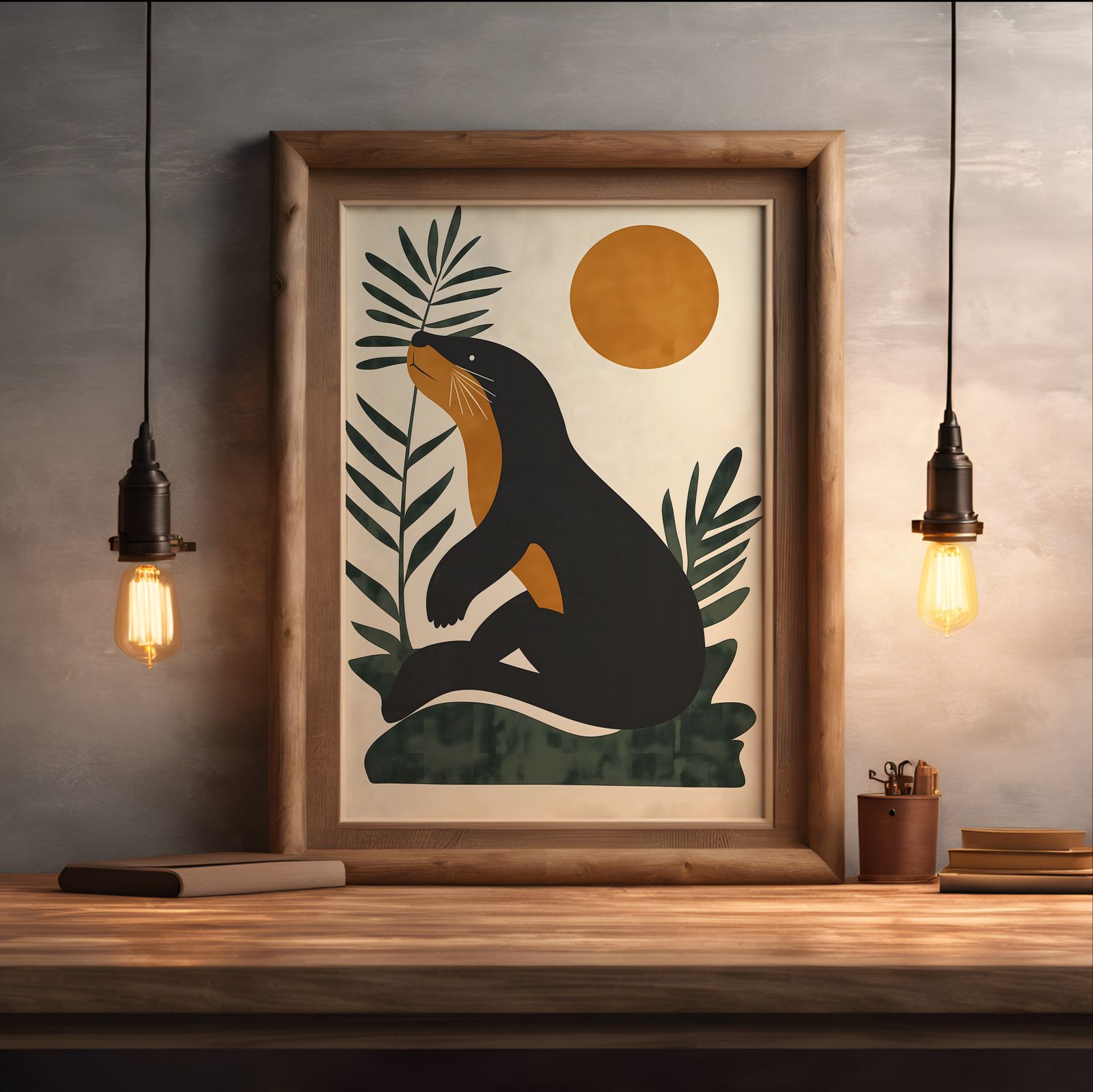 Bauhaus Otter shown in a room — desk mockup