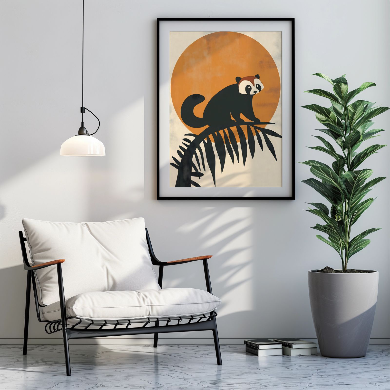 Bauhaus Red Panda shown in a room — room mockup