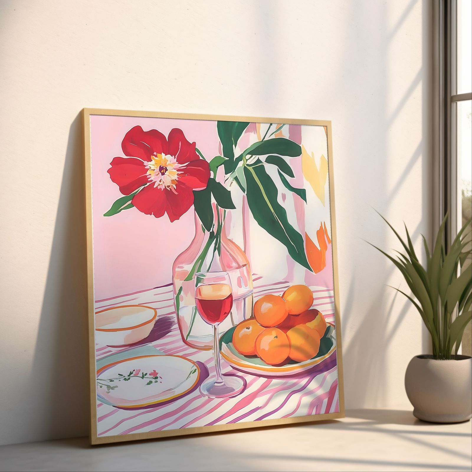 Brunch Time shown in a room — angled mockup