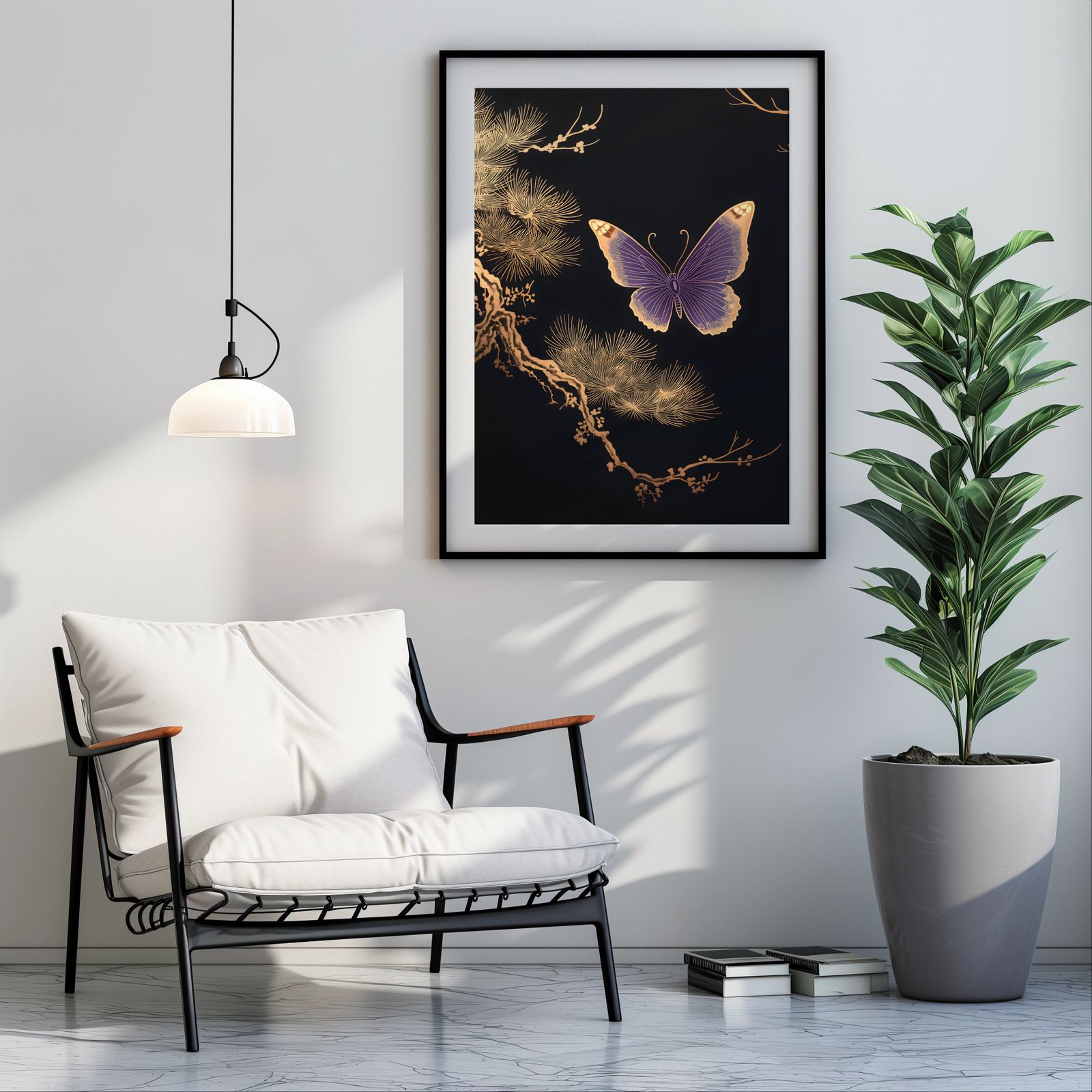 Butterfly Negative shown in a room — room mockup