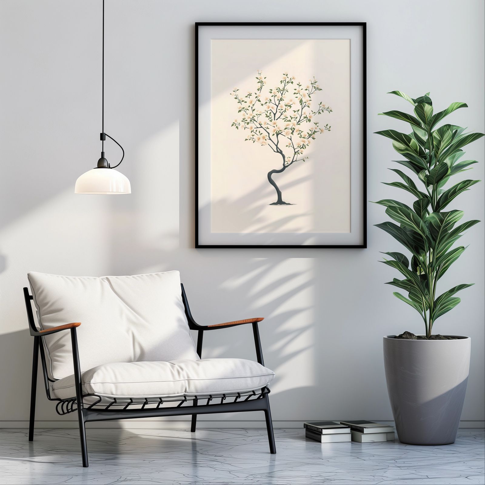 Charming Cherry Blossom Tree shown in a room — room mockup