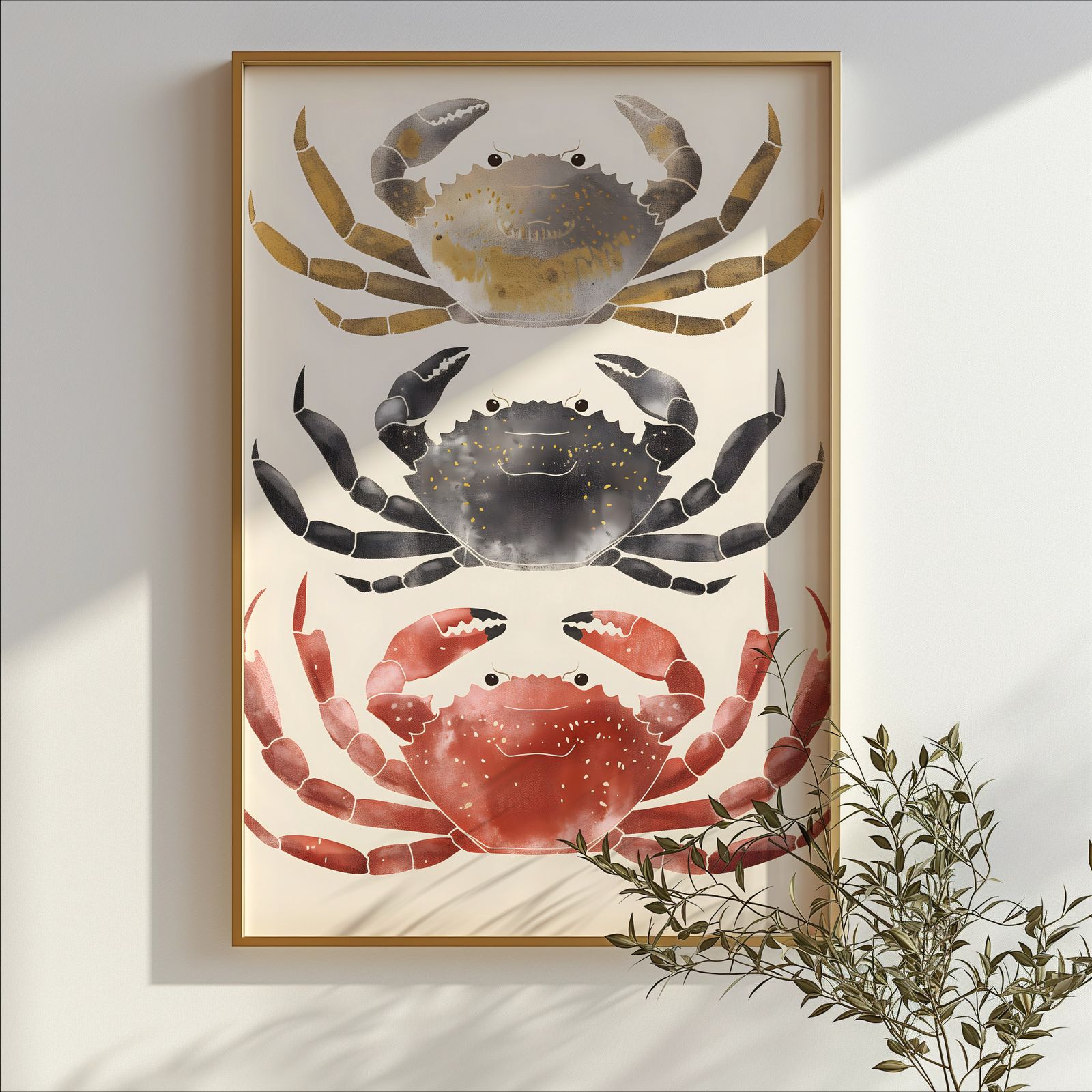 Charming Crabs shown in a room — branch mockup