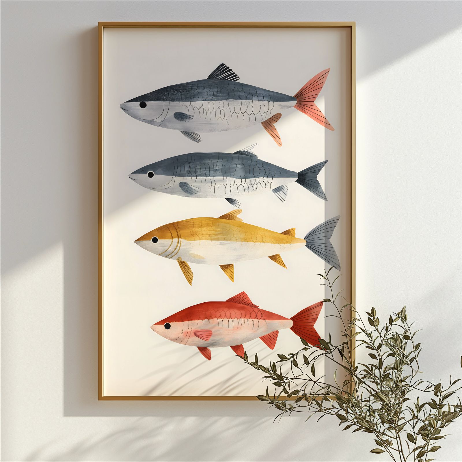 Charming Fish shown in a room — branch mockup