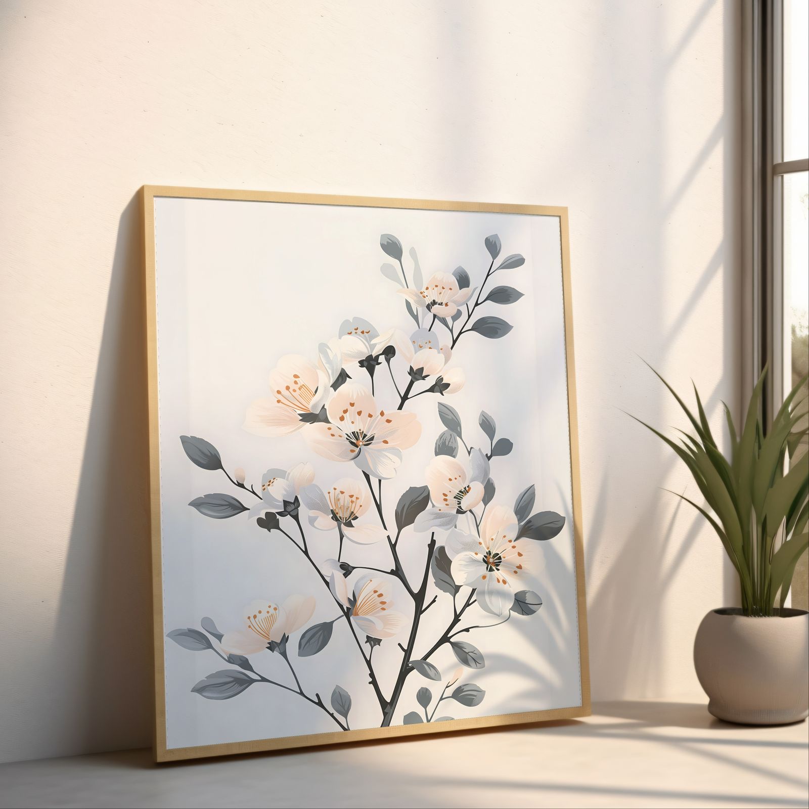 Cherry Blossom Branch shown in a room — angled mockup