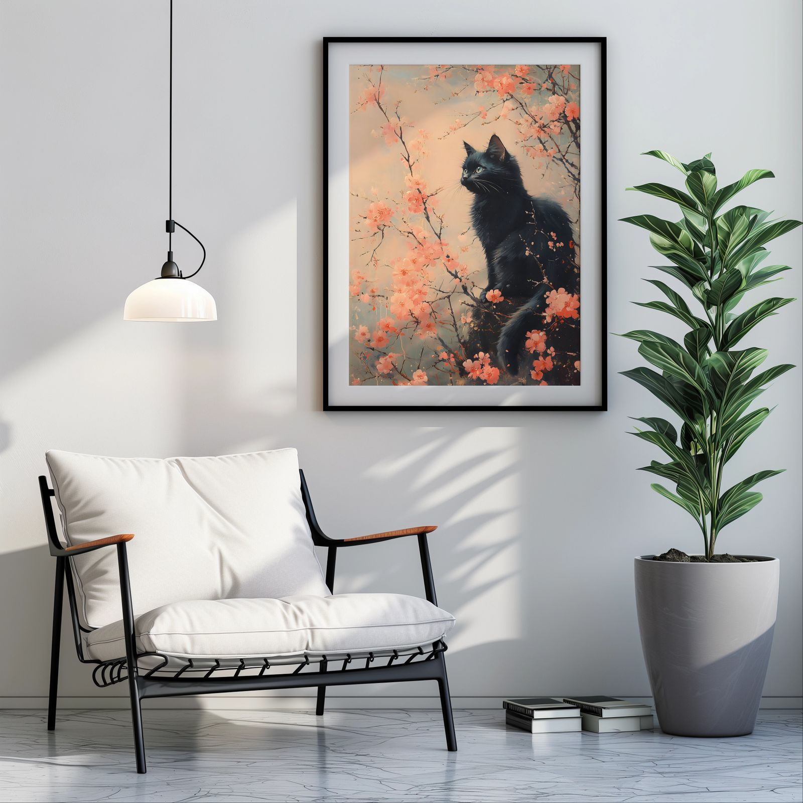 Cherry Blossoms shown in a room — room mockup