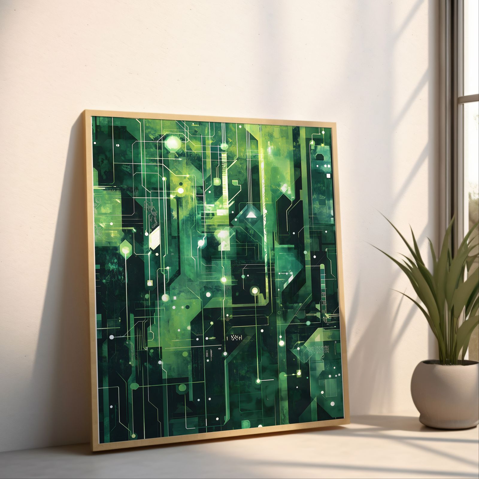 Circuits in Jade shown in a room — angled mockup