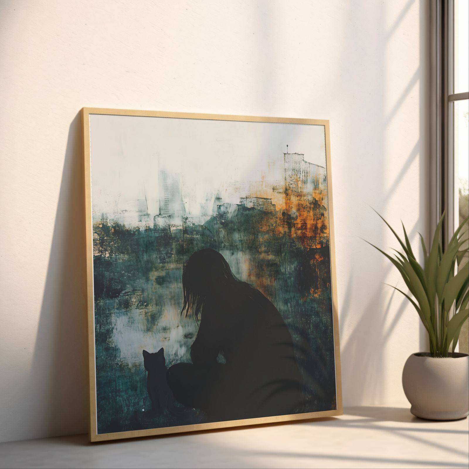 City Silence shown in a room — angled mockup
