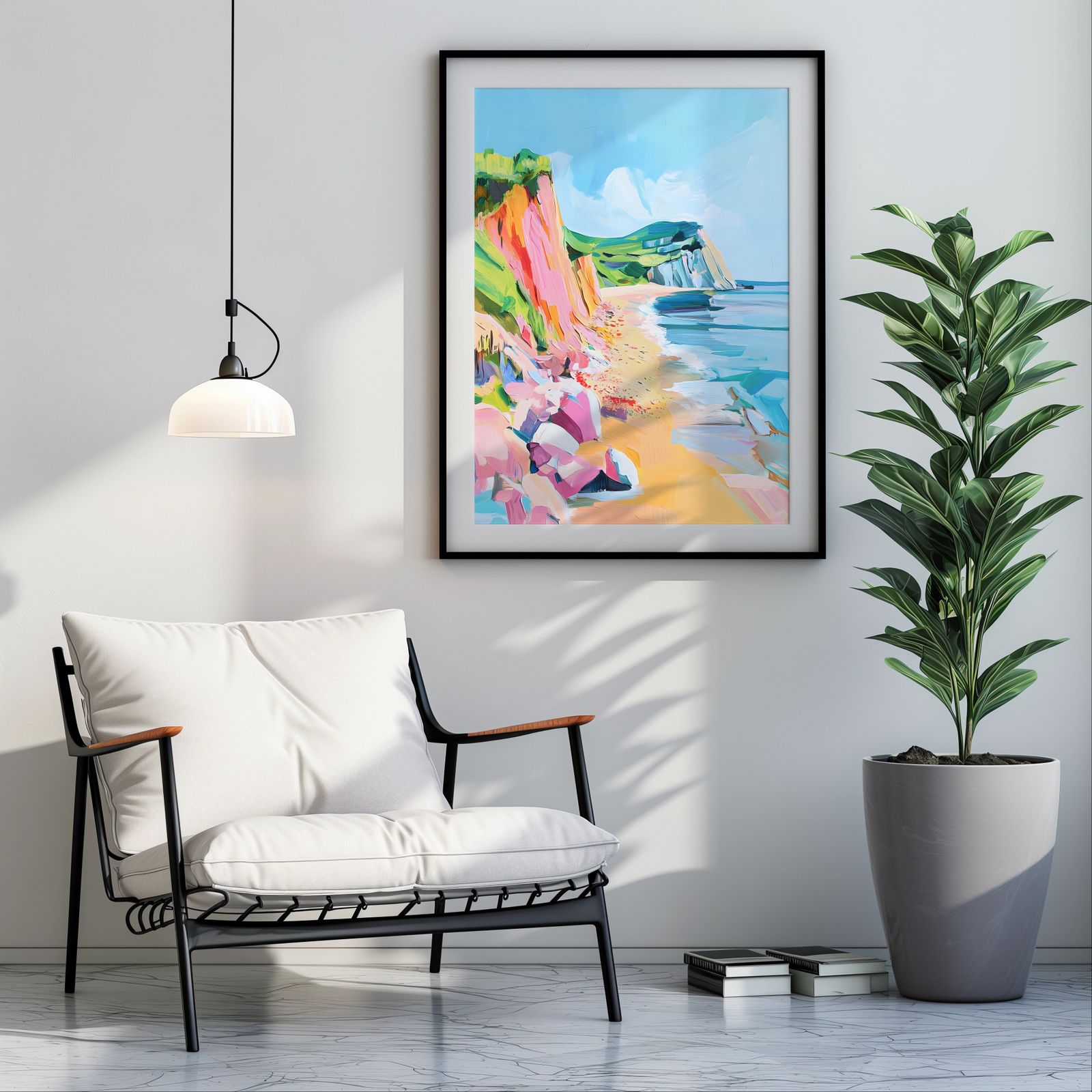 Coast in Summer shown in a room — room mockup
