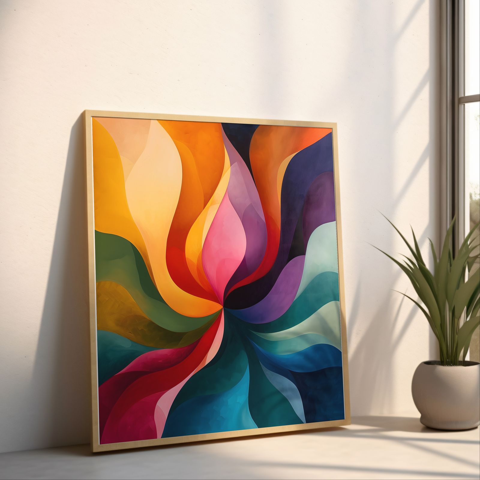 Colorful Expansion shown in a room — angled mockup