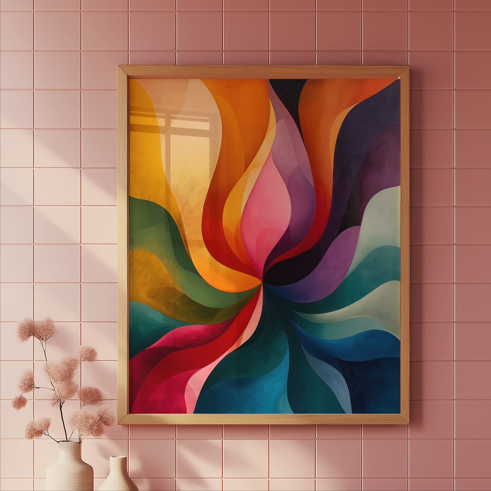 Colorful Expansion shown in a room — tile mockup