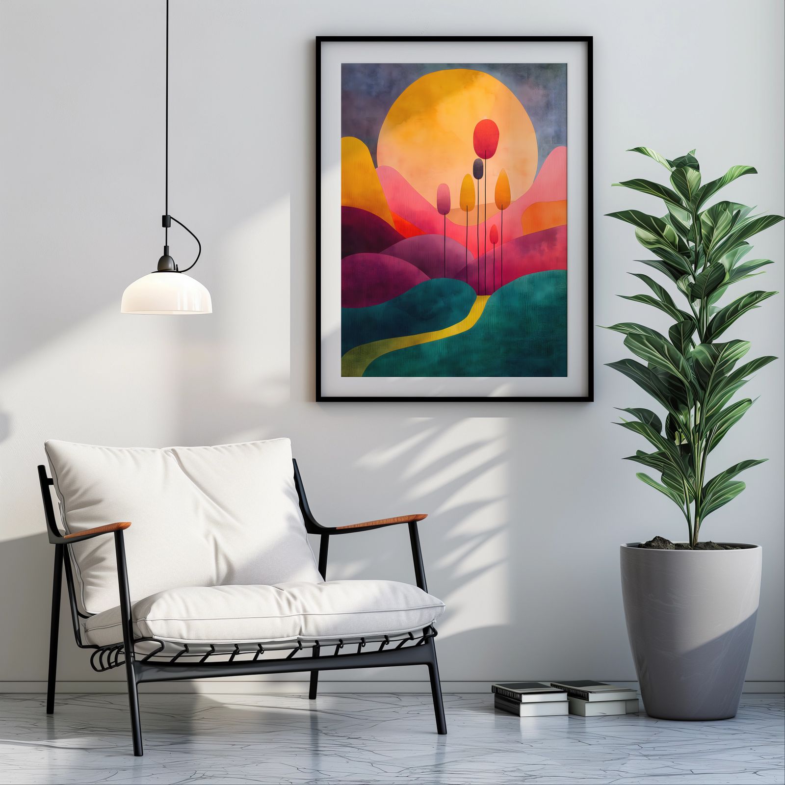 Under the Amber Sun shown in a room — room mockup