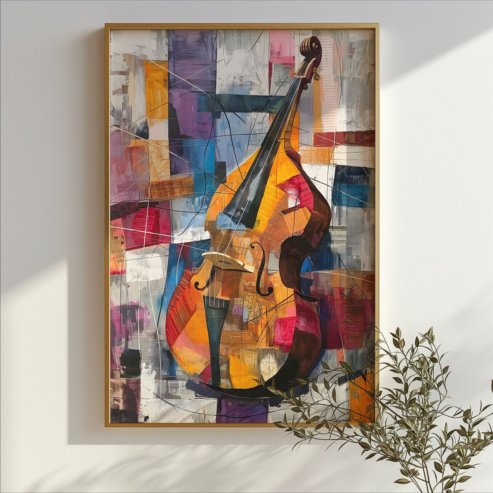 Patchwork Cello shown in a room — branch mockup