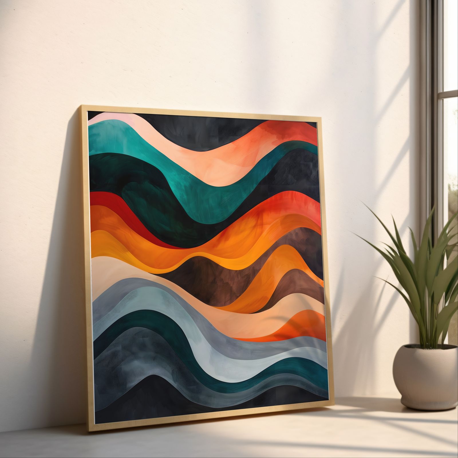 Colors in Motion shown in a room — angled mockup