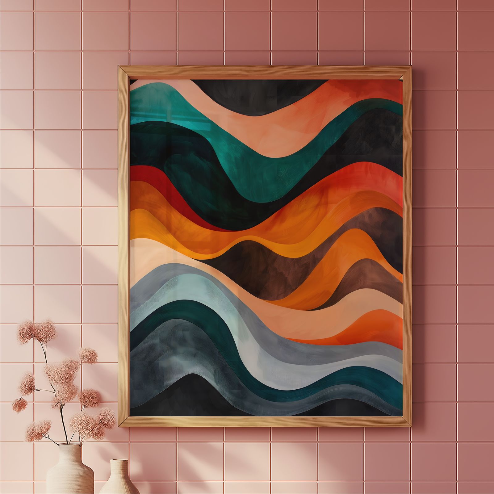 Colors in Motion shown in a room — tile mockup