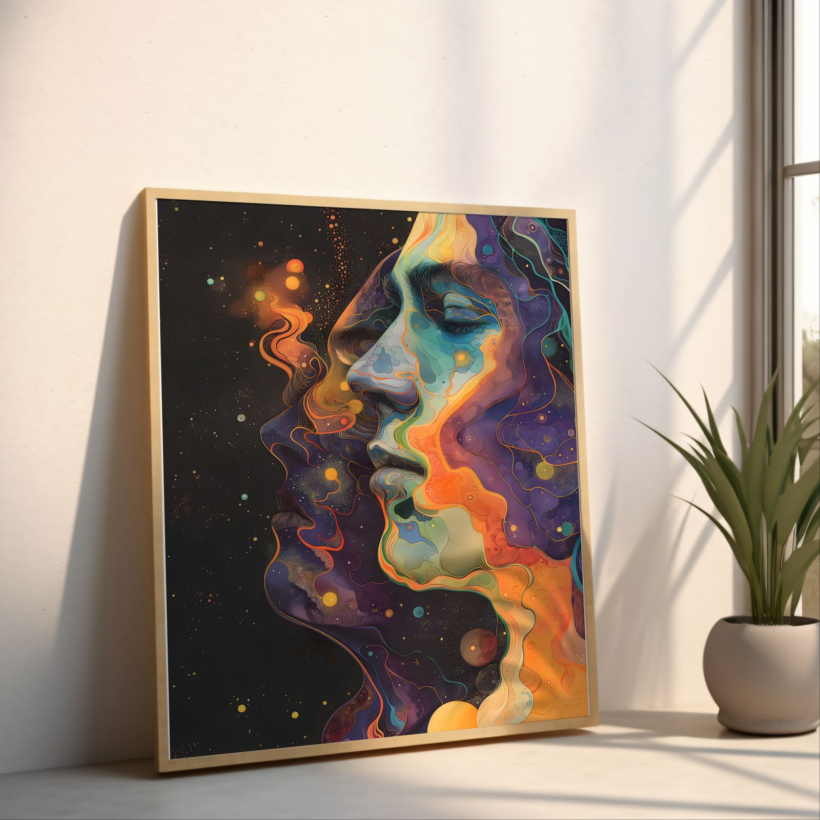 Astral Encounter shown in a room — angled mockup