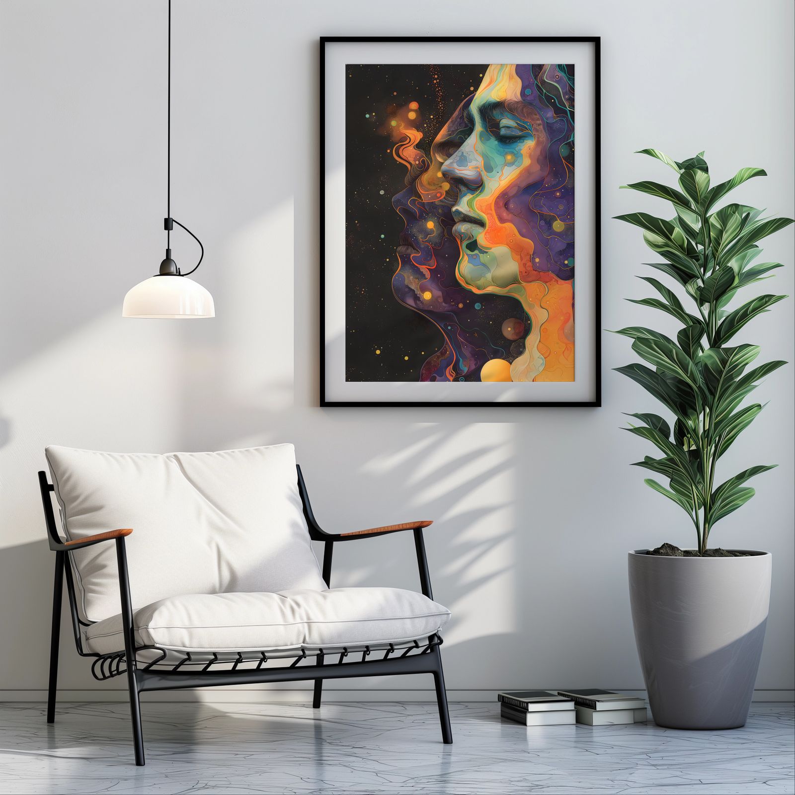 Astral Encounter shown in a room — room mockup