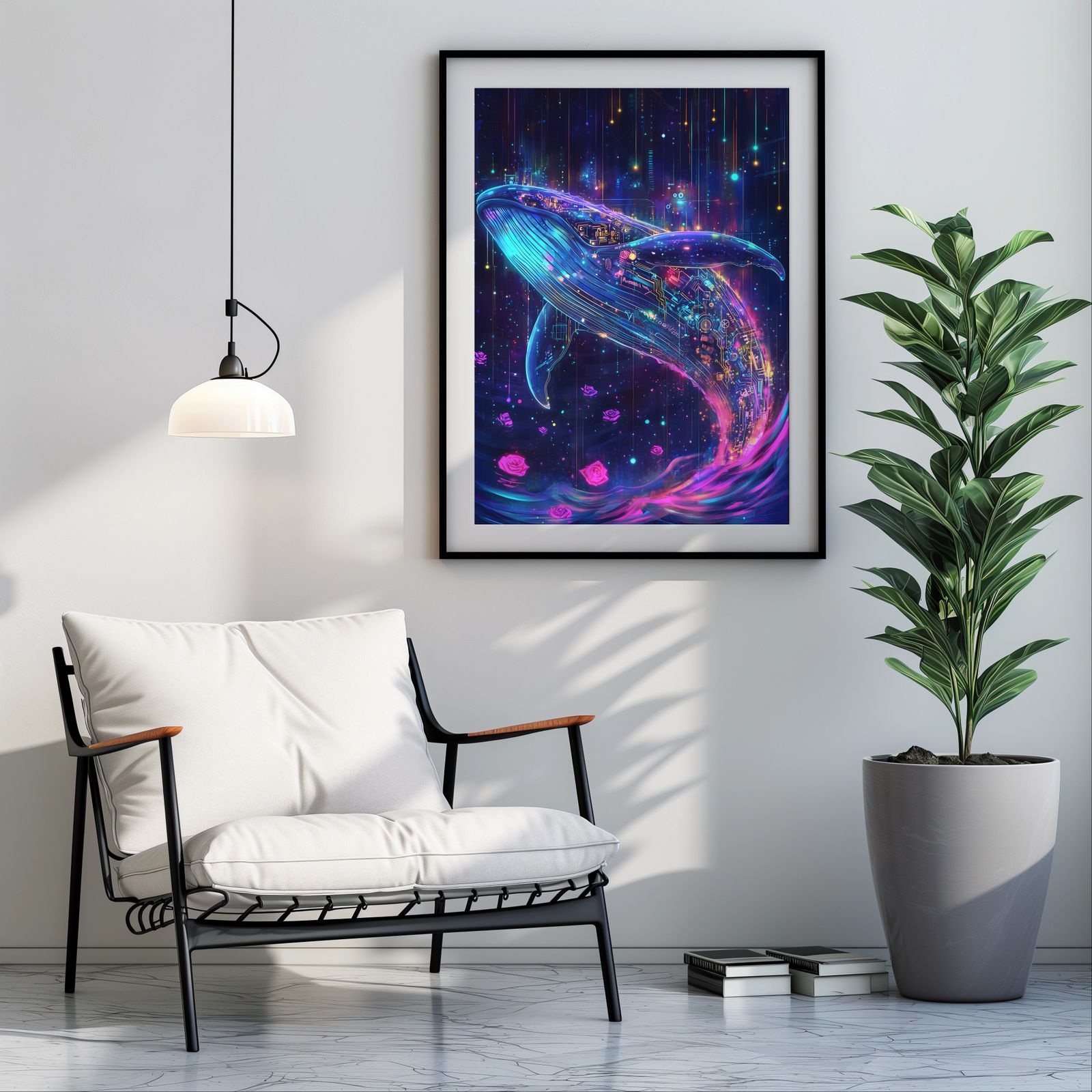 Cosmic Whale shown in a room — room mockup