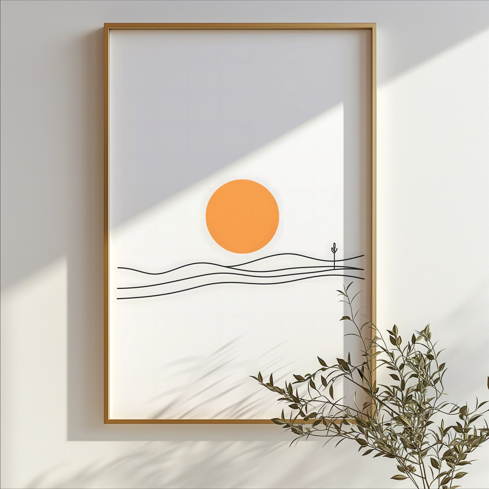 Countryside Sunrise shown in a room — branch mockup