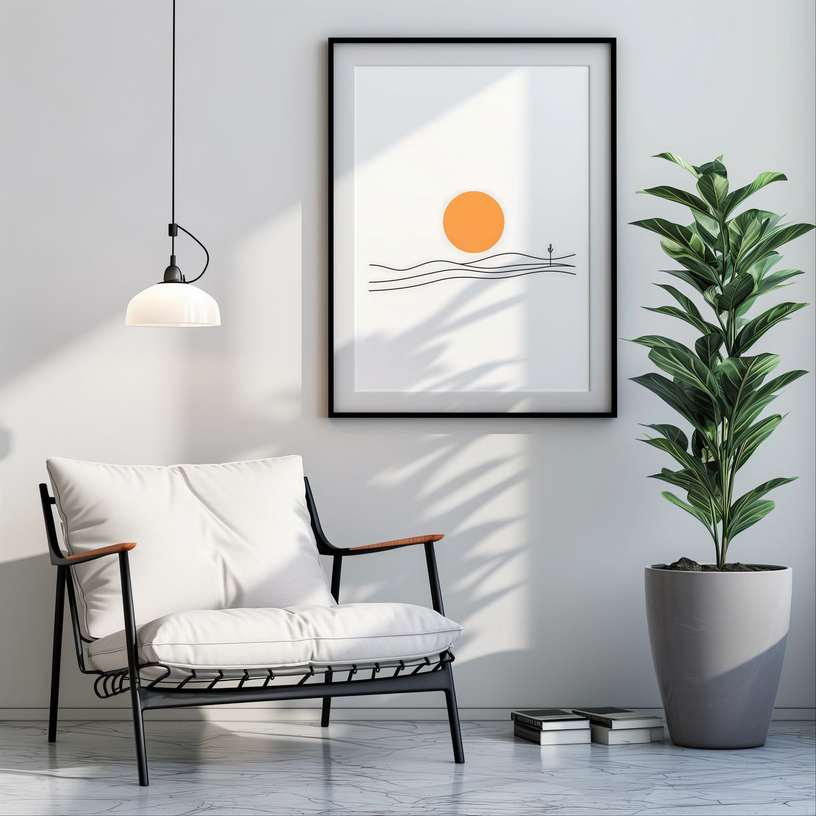 Countryside Sunrise shown in a room — room mockup