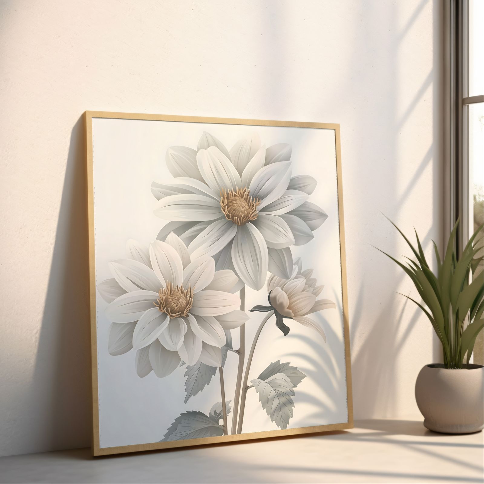 Dahlia Grey shown in a room — angled mockup