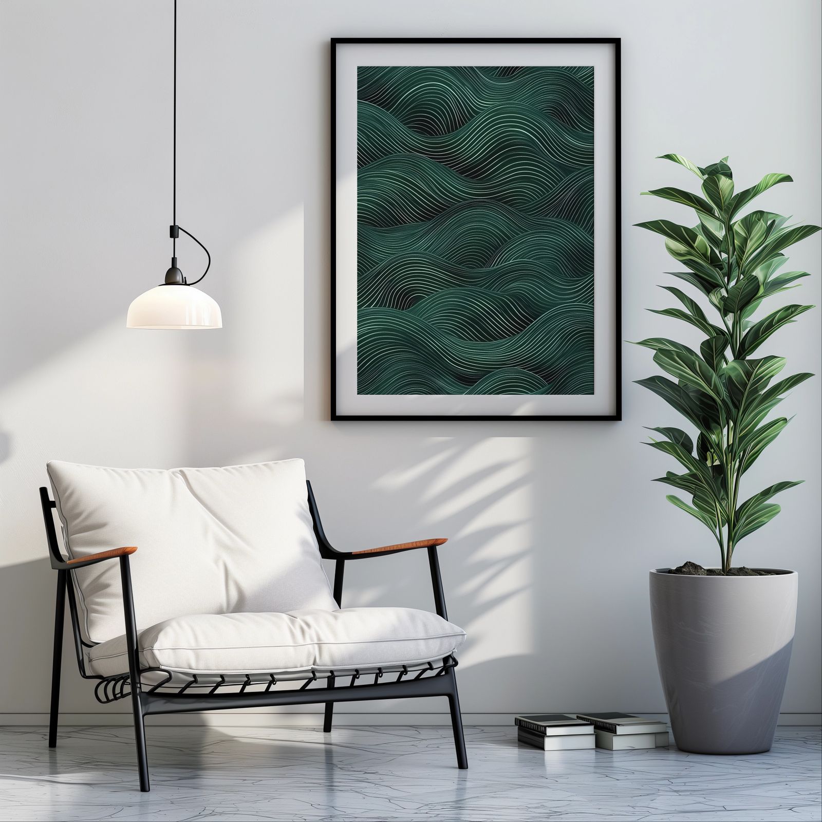 Dark Wave Flow shown in a room — room mockup