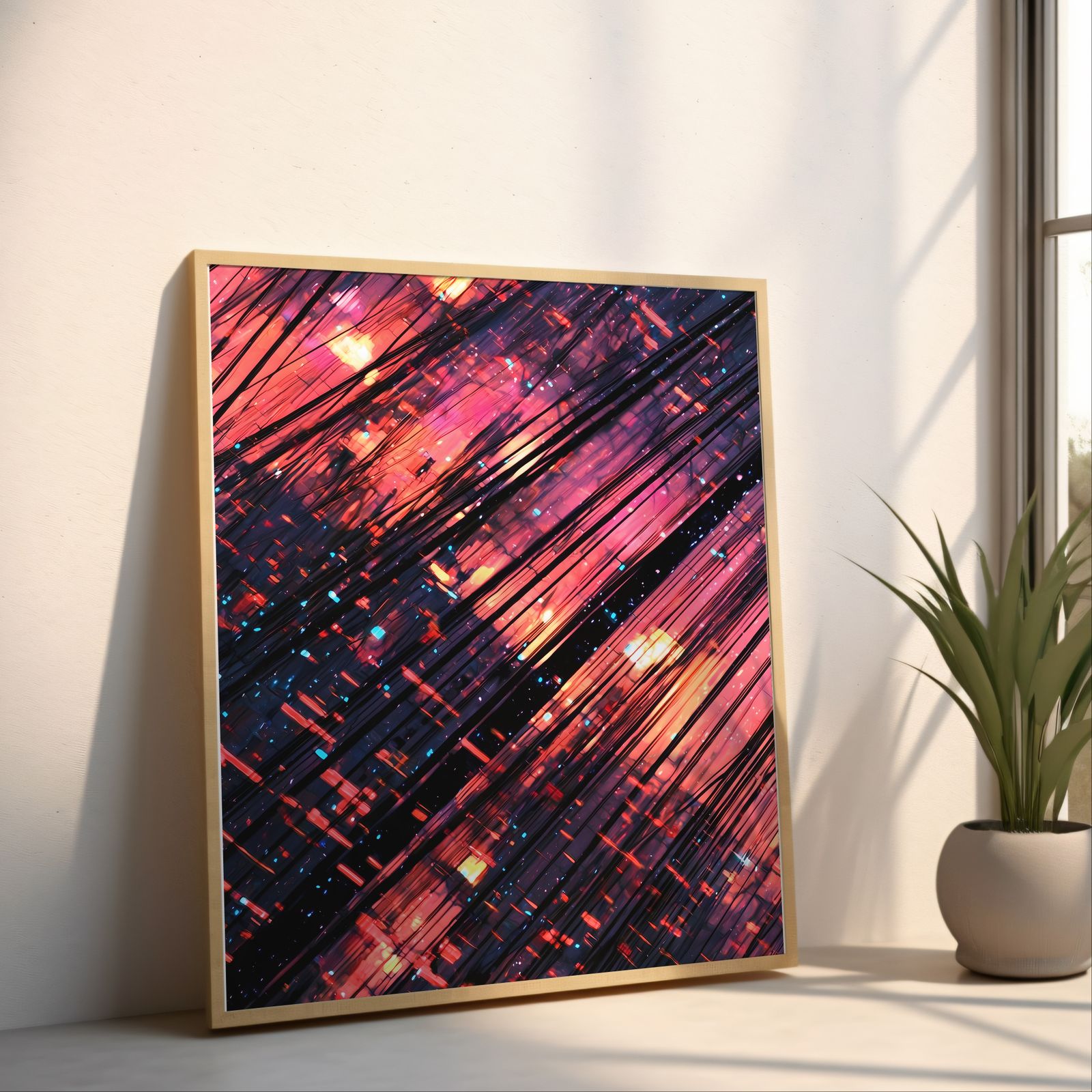 Data Corruption shown in a room — angled mockup