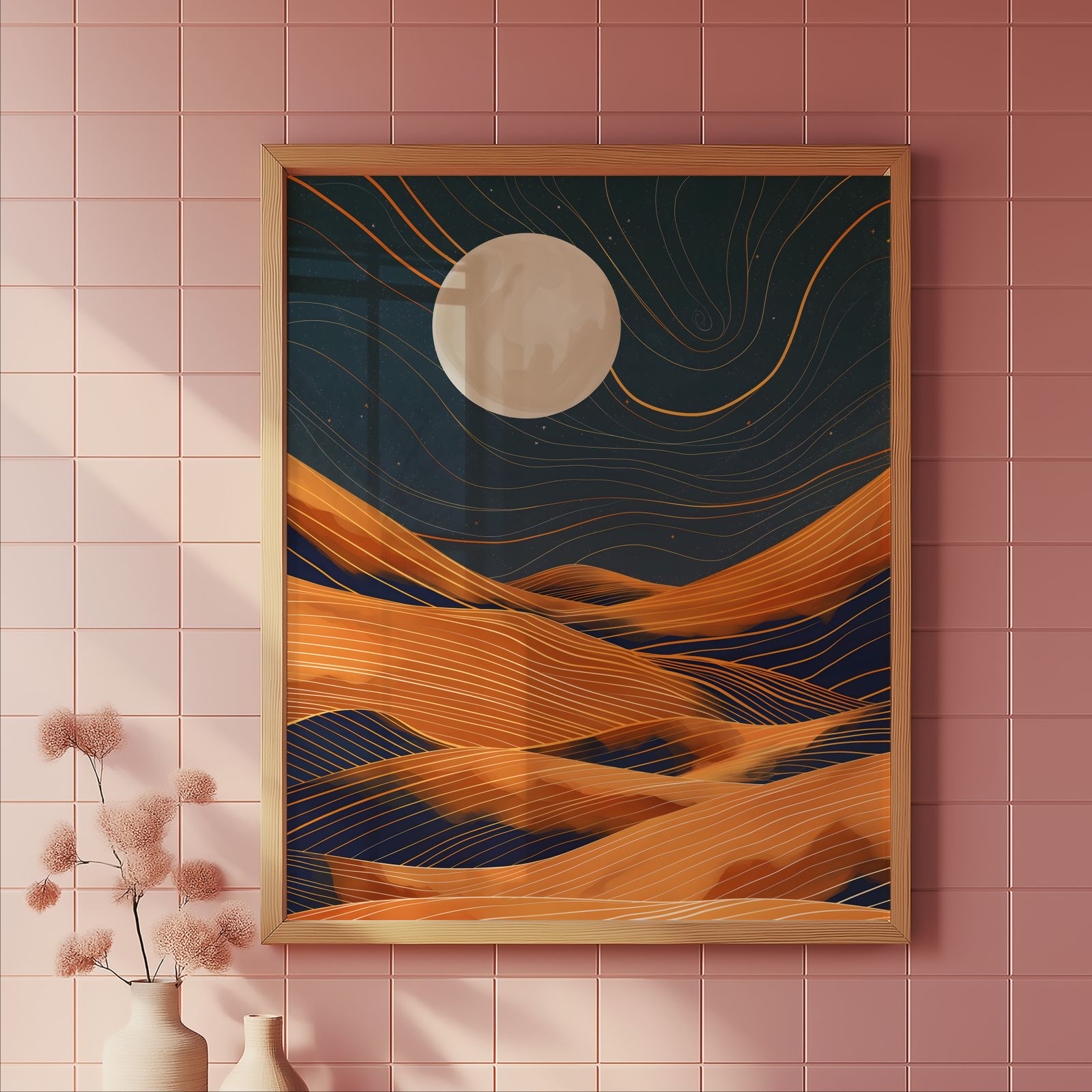 Desert Night Sky shown in a room — tile mockup
