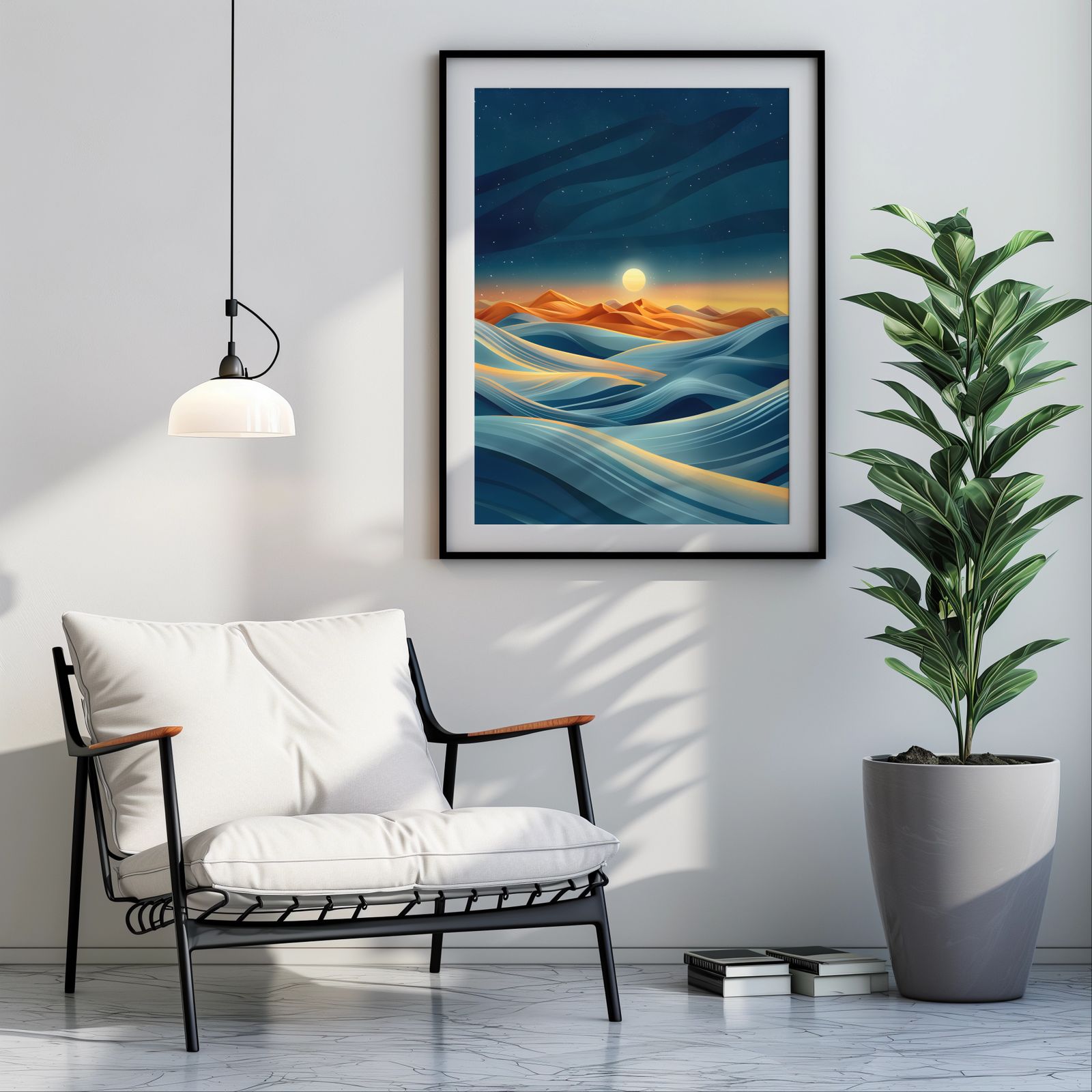 Desert Sunrise shown in a room — room mockup