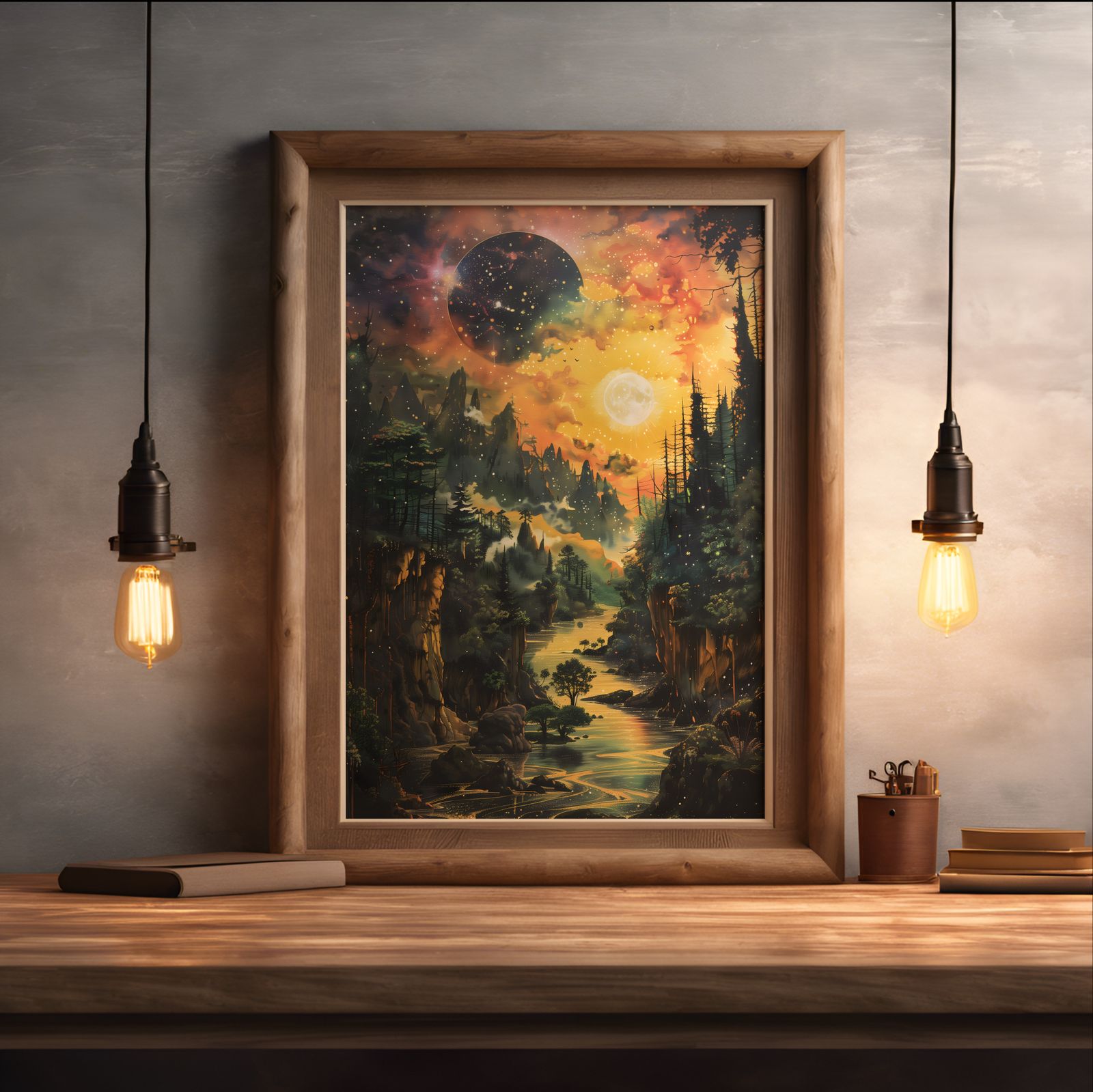 Dreamscape shown in a room — desk mockup