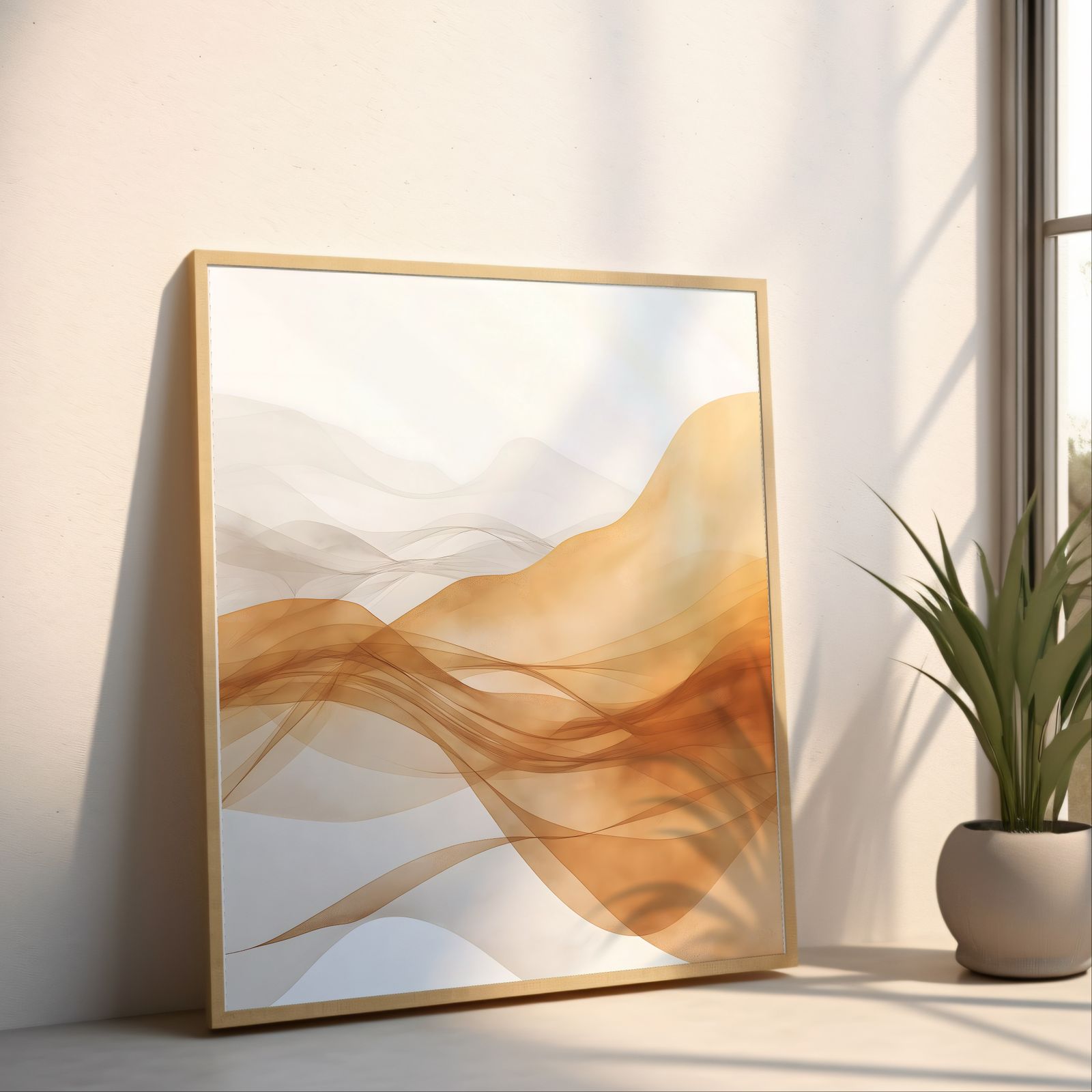 Echoes of Hills shown in a room — angled mockup