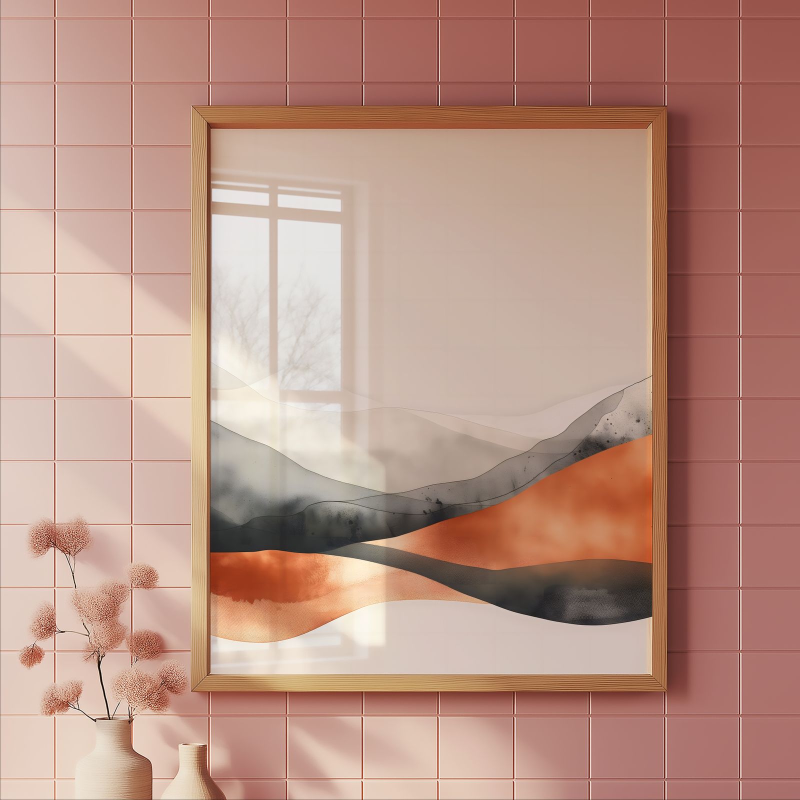 Echoes of Waves shown in a room — tile mockup