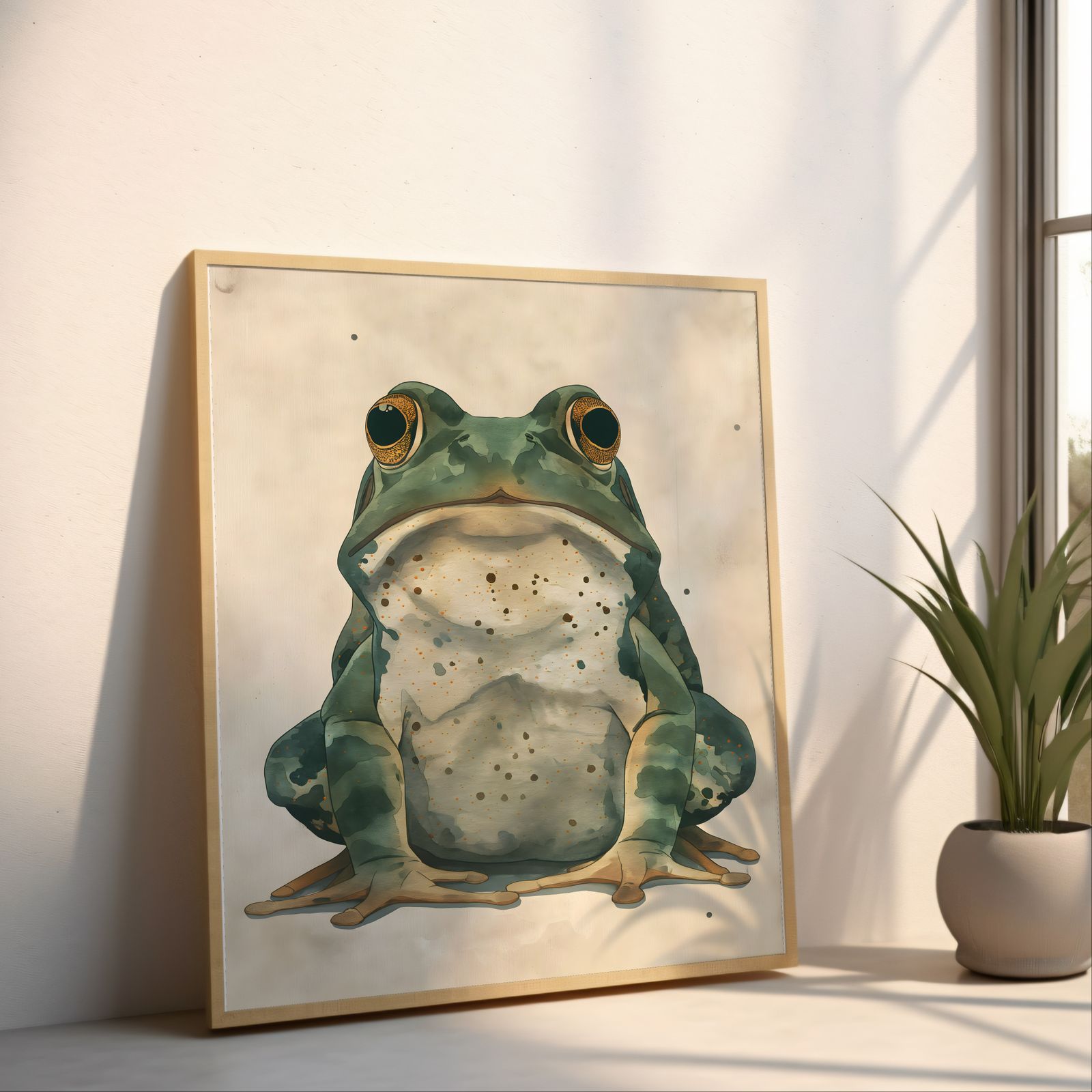 Fat Frog shown in a room — angled mockup
