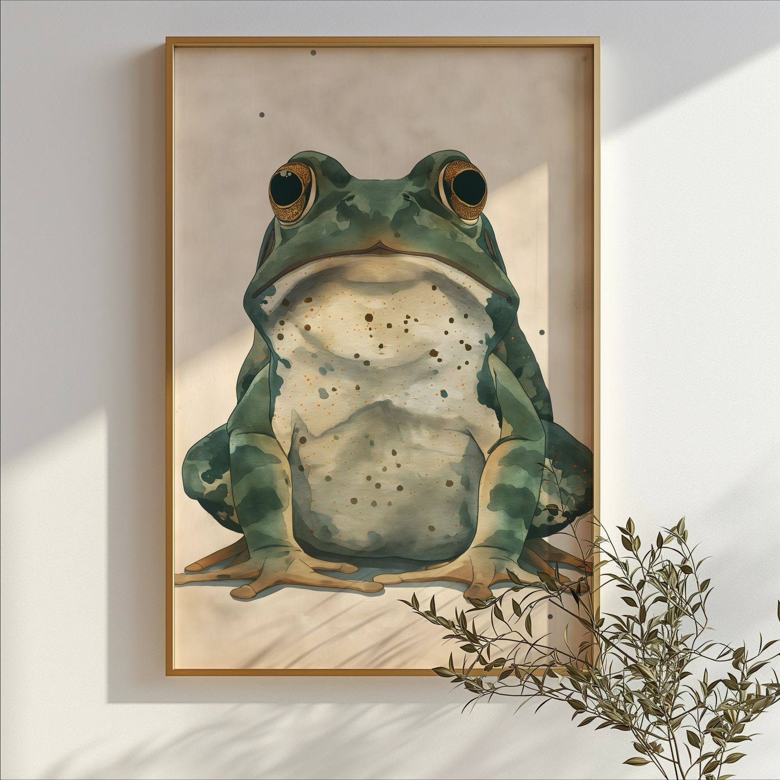 Fat Frog shown in a room — branch mockup