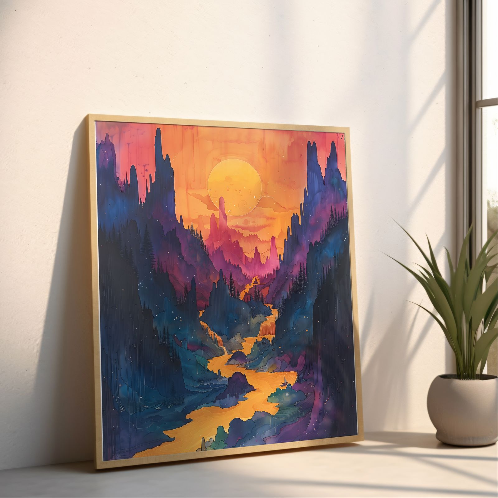 Flow of Dreams shown in a room — angled mockup