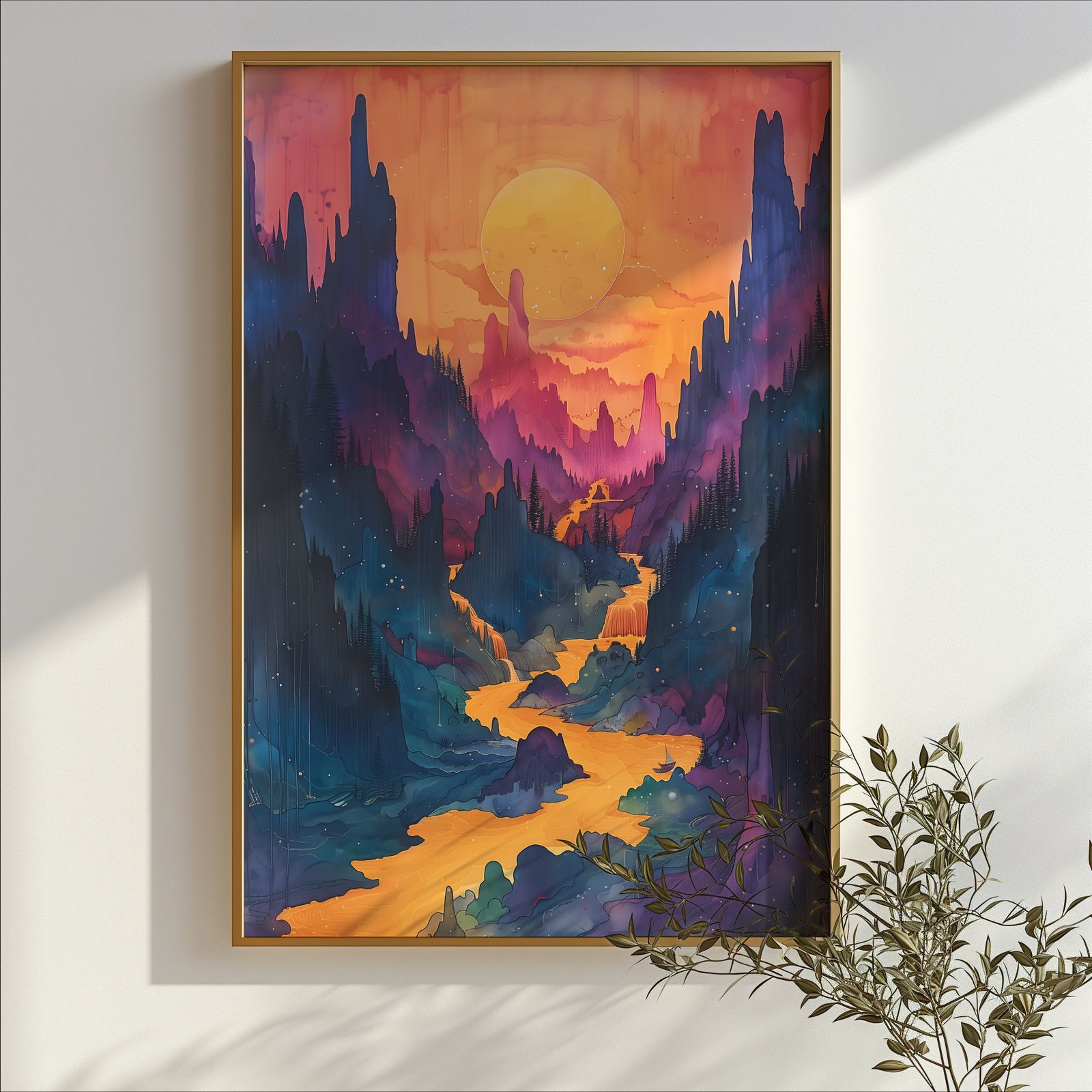 Flow of Dreams shown in a room — branch mockup
