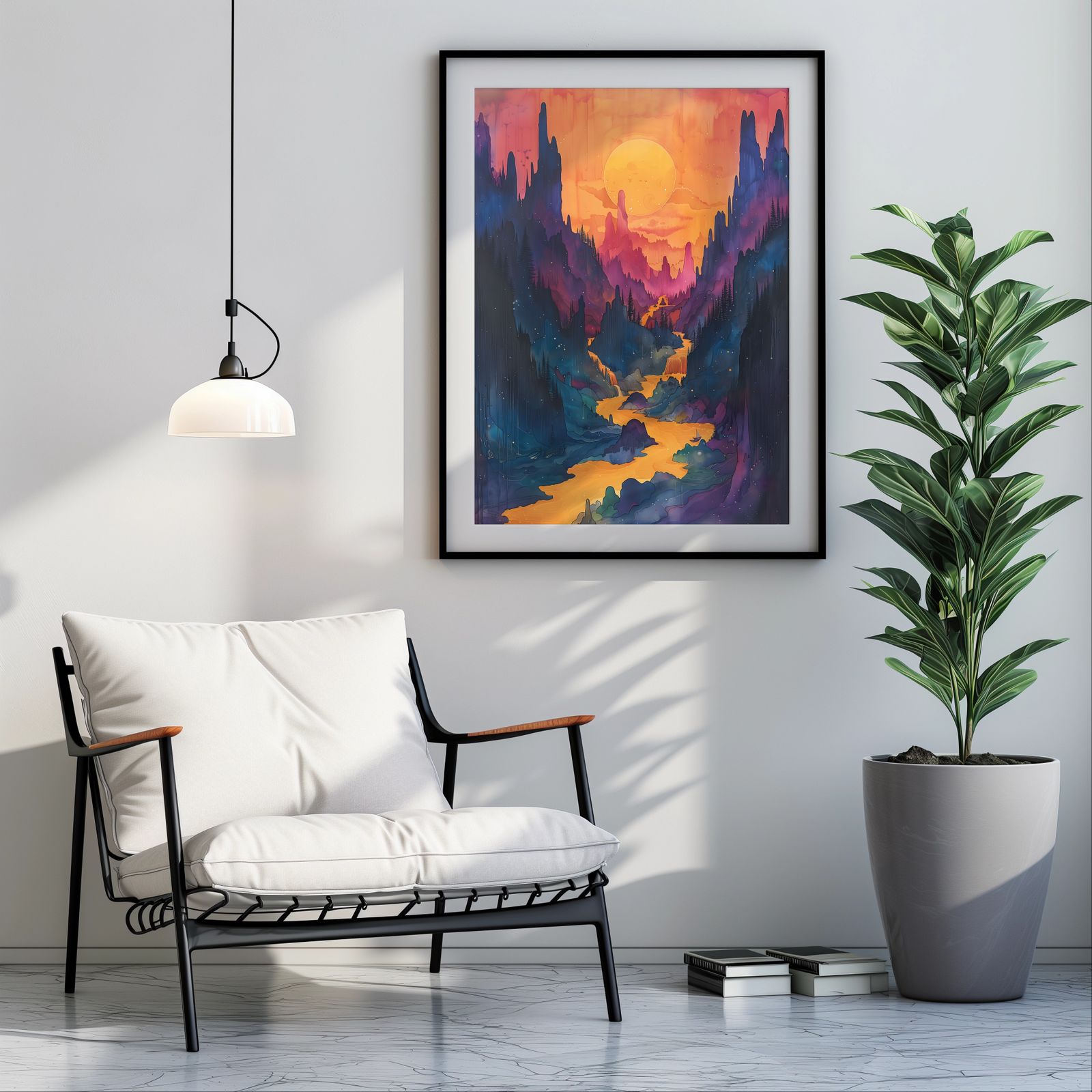Flow of Dreams shown in a room — room mockup