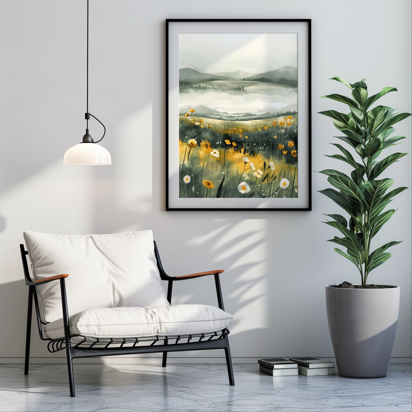 Foggy Meadow shown in a room — room mockup