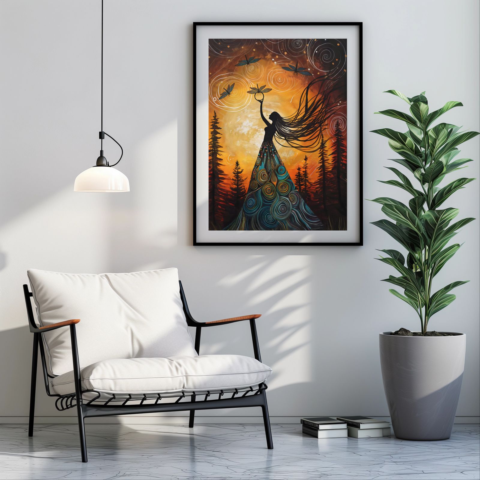 Gaia Dance with Dragonflies shown in a room — room mockup